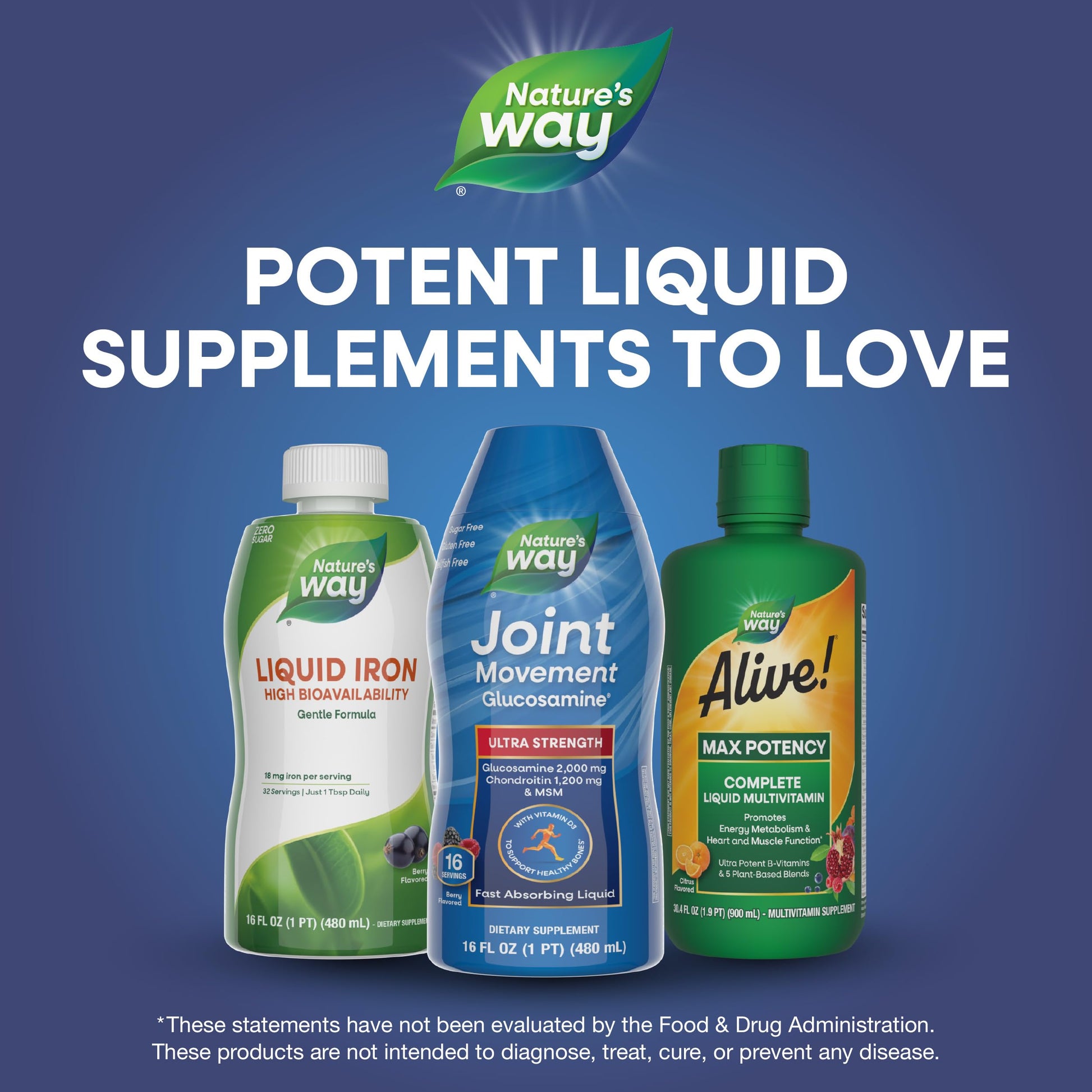Nature's Way Joint Movement Glucosamine Fast Absorbing Liquid, Ultra Strength, Supports Healthy Bones*, Liquid Glucosamine Chondroitin, MSM with Vitamin D3, Berry Flavored, 16 Fl Oz Nature's Way buy supplements canada