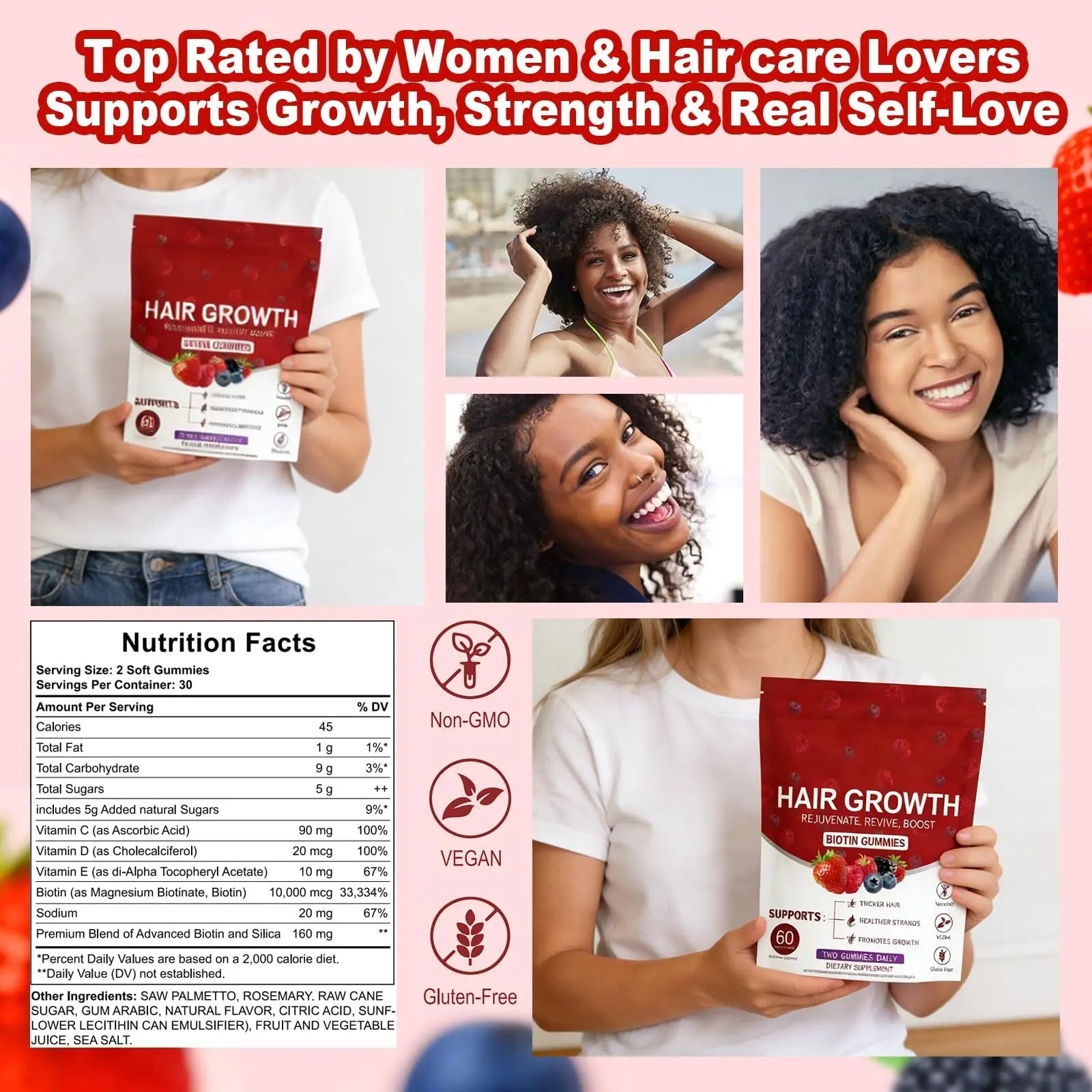 LUIMOLL Lumin Hair Growth Gummies – Daily Hair Nourishment with Biotin, Collagen & Botanical Extracts – Supports Thicker, Stronger & Healthier-Looking Hair LUIMOLL buy supplements canada