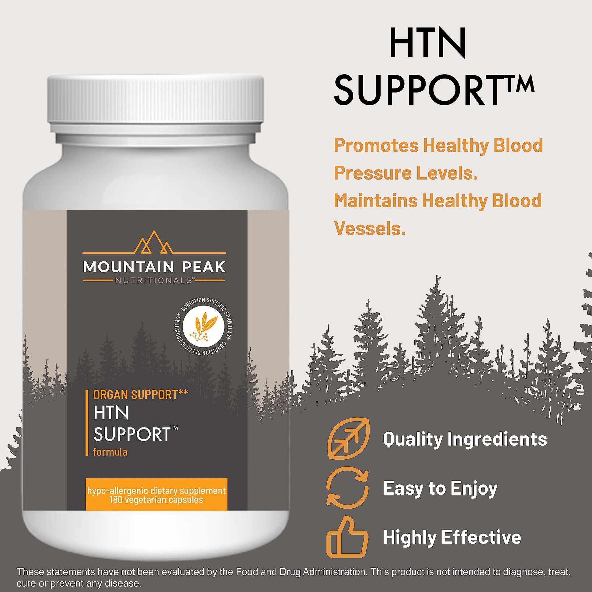 Mountain Peak Nutritionals HTN Blood Pressure Support Supplement for Heart & Circulation Health - Advanced Cardiovascular Formula with Rauwolfia, Hawthorn Berry, & Magnesium (180 Vegetarian Capsules) Mountain Peak Nutritionals buy supplements canada