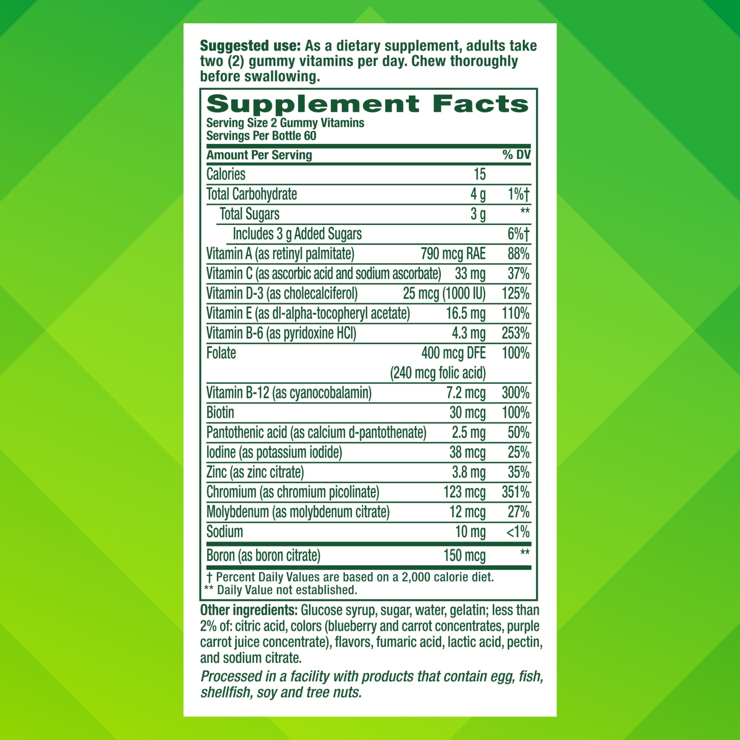 vitafusion Adult Gummy Vitamin Supplement for Men, Berry Flavored, A, C, D, E, B6, B12, Daily, 120 Count, 60 Day Supply Vitafusion buy supplements canada