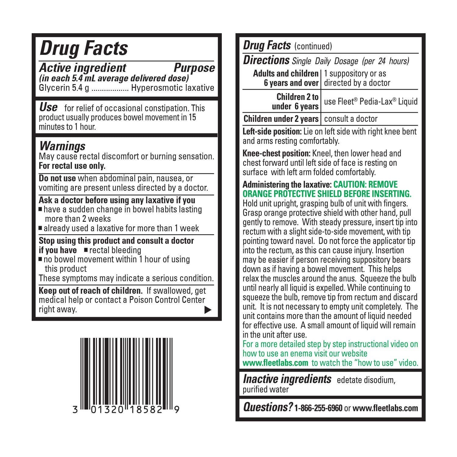 Fleet Liquid Glycerin Suppositories 4 Each Fleet buy supplements canada