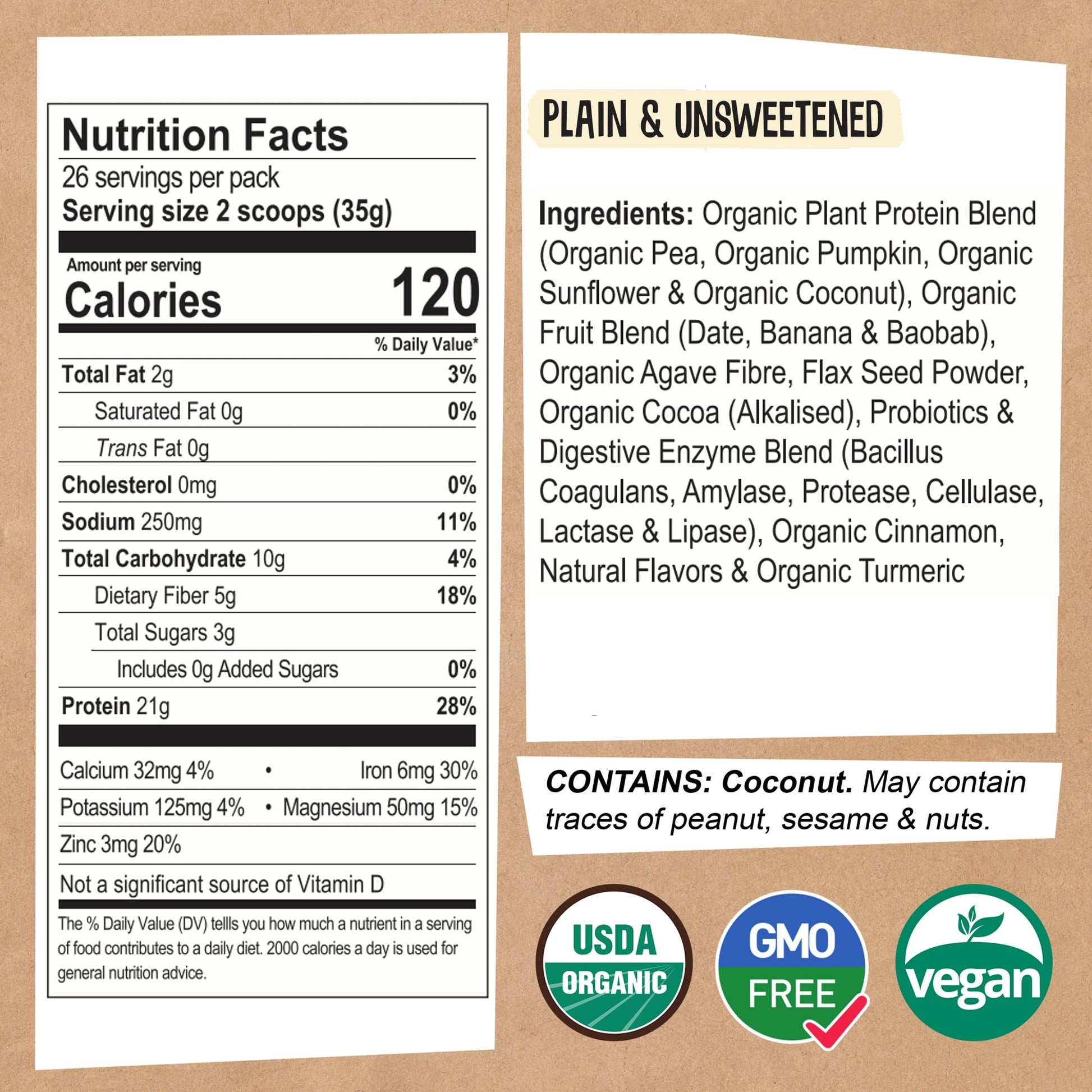 EarthChimp Organic Vegan Protein Powder - with Probiotics - Non GMO, Dairy Free EarthChimp buy supplements canada