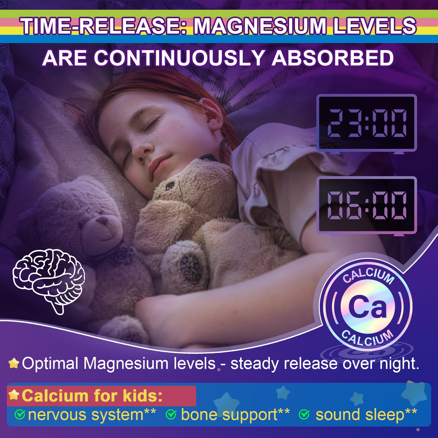 Neviss Magnesium Glycinate + Calcium Filled Gummies for Adults and Kids 4+, Kids Sleep Gummies Melatonin Free, No Sugar Magnesium Supplement w/B6 D3, L-Theanine for Zzz Relax, Brain,Bone,Muscle 2Pack NEVISS buy supplements canada