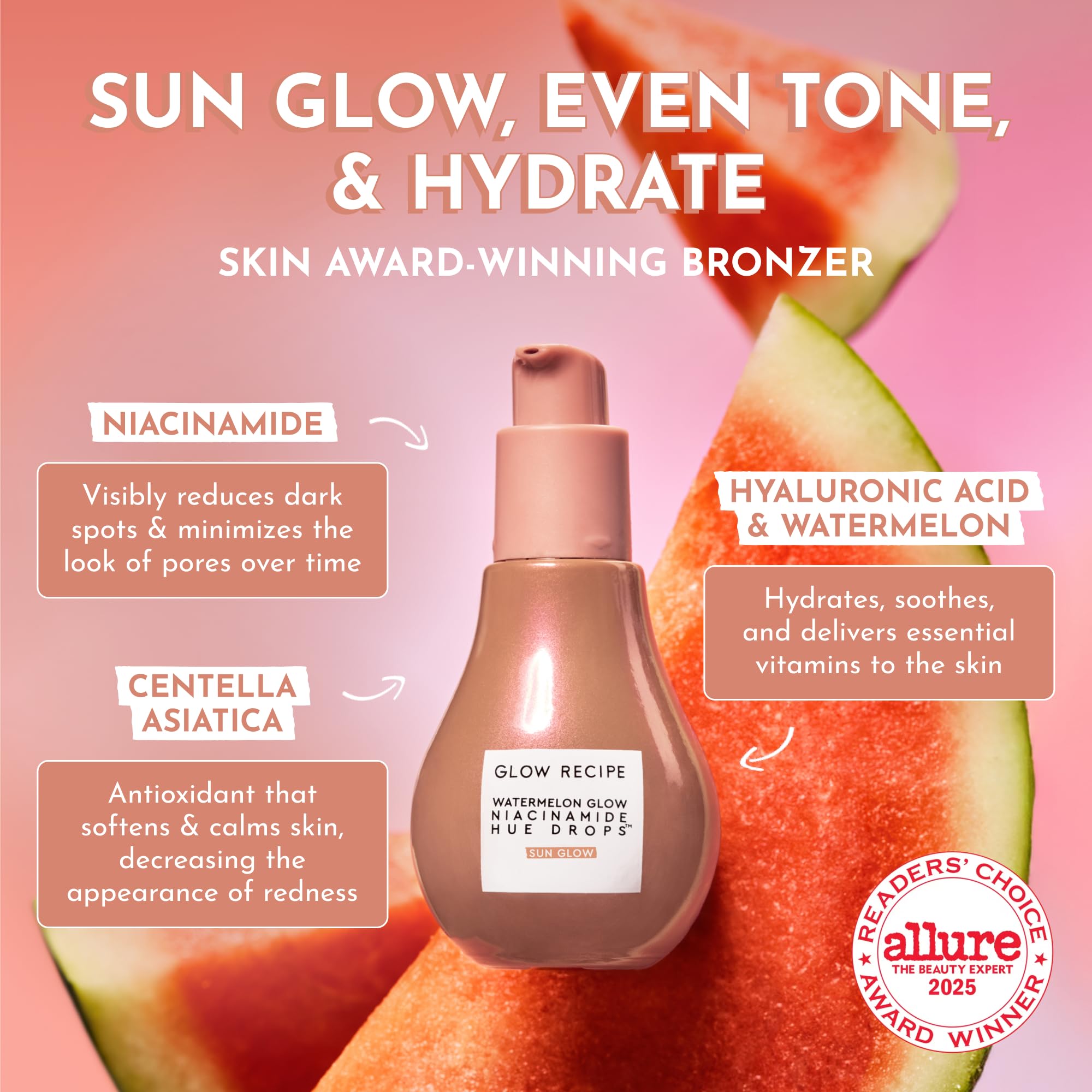 Glow Recipe Hue Drops Bronzing Drops, Tinted Face Serum, Glow Primer + Liquid Highlighter, Niacinamide + Hyaluronic Acid, Radiant Warm Glow, Sunglow (40ml) Glow Recipe buy supplements canada
