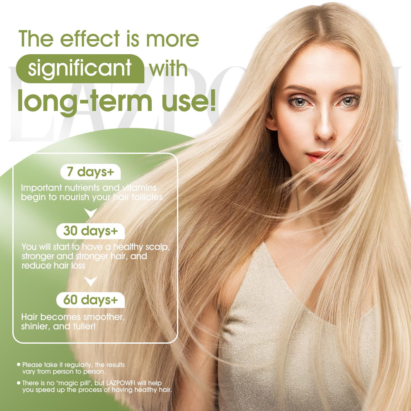 Lazpowfi Hair Growth Supplement, Biotin 10000mcg, 32-in-1 with Vitamin A, B3, C, Magnesium, Calcium, Hair Growth Products, Supports Hair & Nails Natural Growth Vitamins, for Women & Men - 30 Servings Lazpowfi buy supplements canada