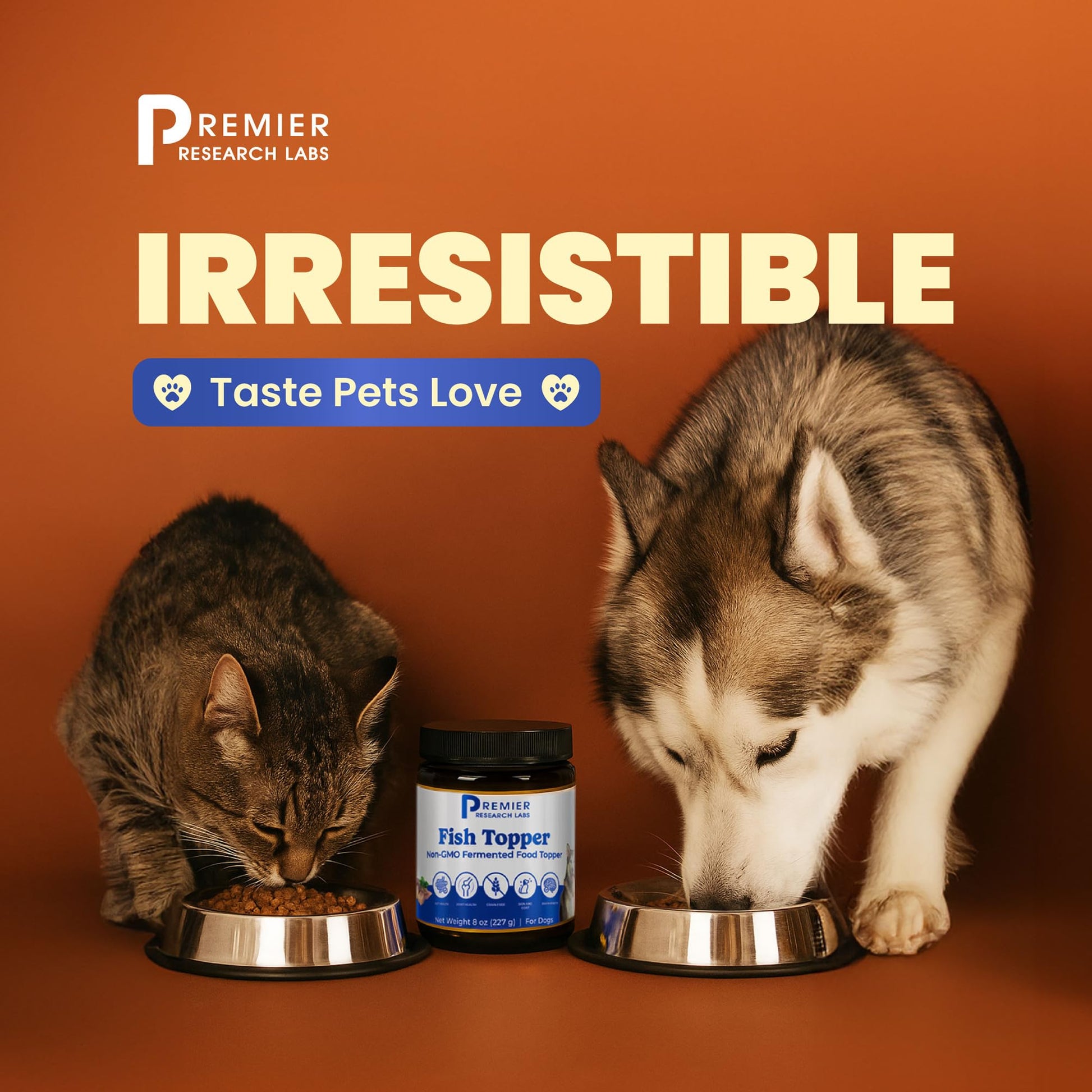 Premier Research Labs Fish Topper - Dried Dog Food Topper for Pets, Meal Mix Ins for Kibble, Supports Gut & Joint Health, Natural Source of Protein, Fermented, Grain Free, Non GMO - 16 oz Premier Research Labs buy supplements canada