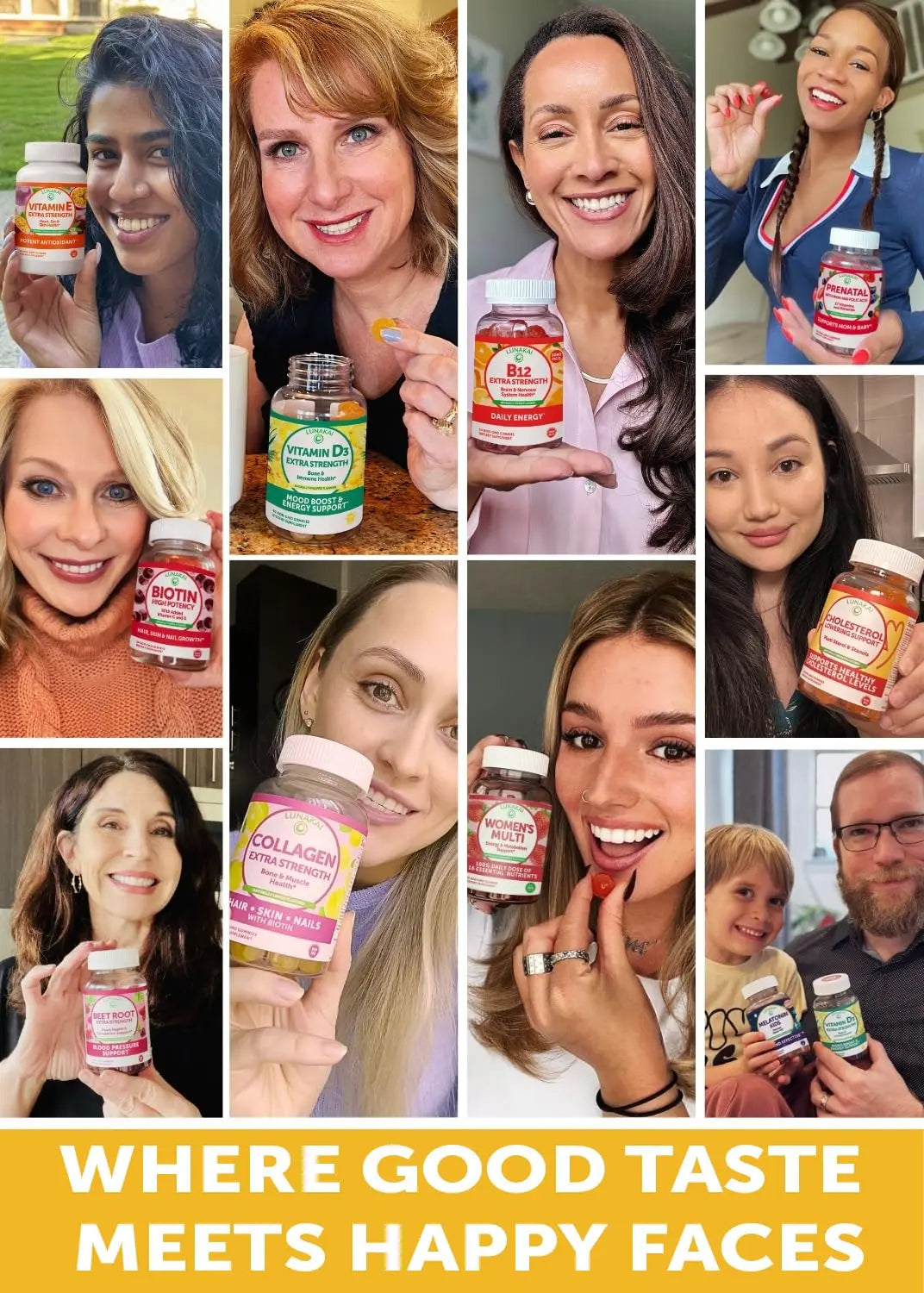 Lunakai USA Made Women’s 50+ Multivitamin & Vitamin D3 Gummies Bundle, Supports Bone, Heart, Immune & Energy Health, Non-GMO, Gluten-Free, Delicious Strawberry & Pineapple Flavors, 60ct Each Lunakai buy supplements canada