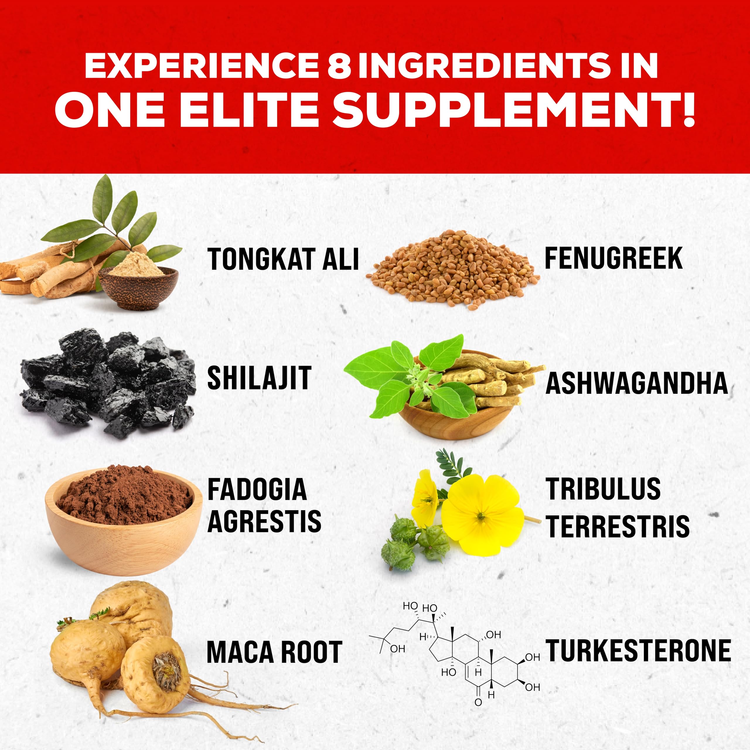 Shilajit 3000mg Tongkat Ali 15,000mg Fadogia Agrestis 1000mg Maca Root 2000mg Ashwagandha 4000mg Fenugreek 1500mg Tribulus Terrestris 500mg Turkesterone 500mg, 8-in-1 Supplement Blend for Men Novo Blends buy supplements canada
