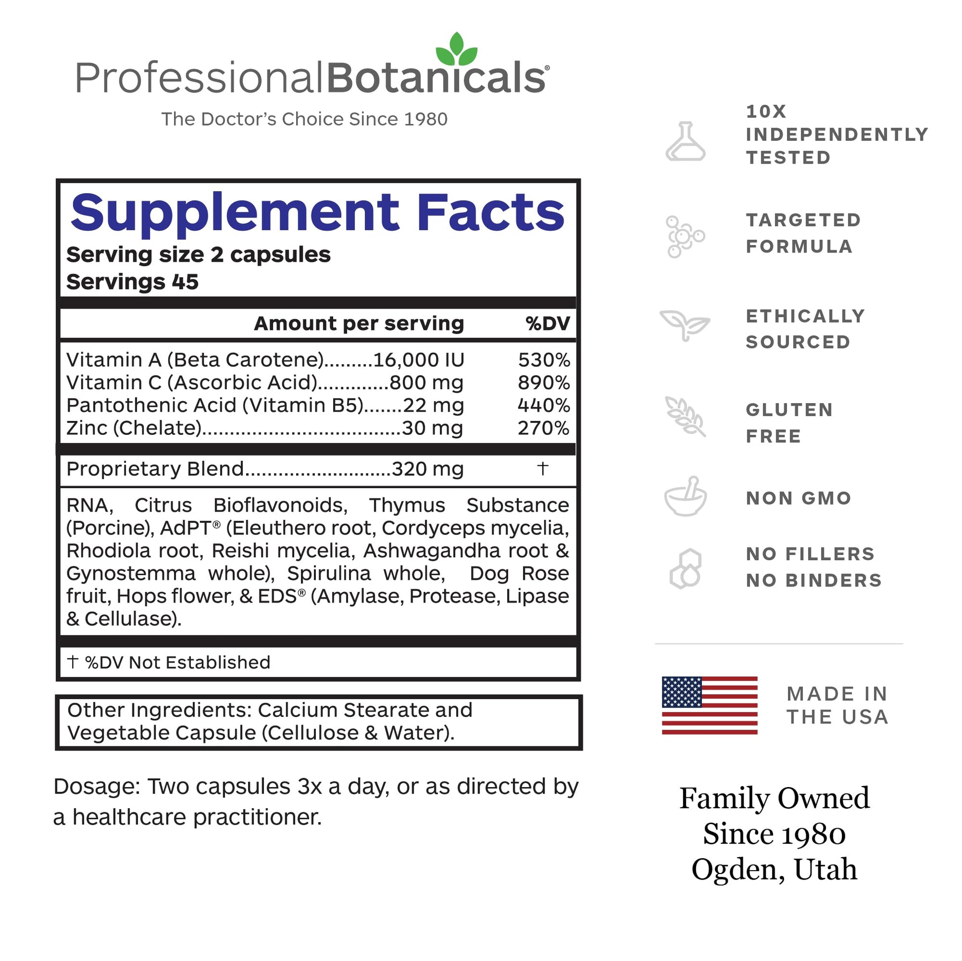 Professional Botanicals - Vegan Formulated Co-Resists - Synergistic Blend of Herbs and Powerful Nutrients that Supports the Immune System - 90 Vegetarian Capsules Professional Botanicals buy supplements canada