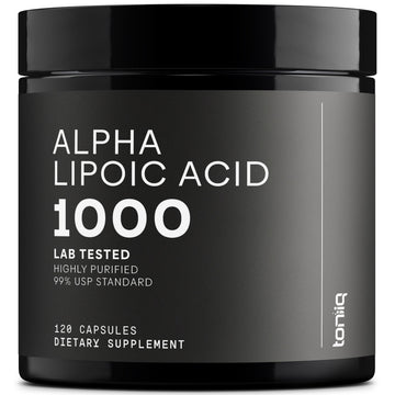Toniiq 1000mg Ultra High Strength Alpha Lipoic Acid Capsules - Highly Purified 99%+ USP Standard - 120 Capsules ALA Supplement Toniiq buy supplements canada
