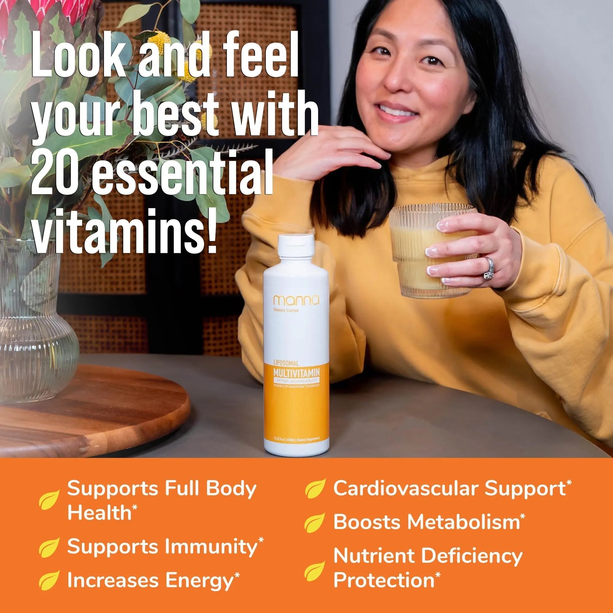 Manna Vitamins Evolved Liposomal Multivitamin - Daily Multivitamin Provides 20 Vitamins and Minerals - Multivitamins for Men and Women Manna Vitamins Evolved buy supplements canada