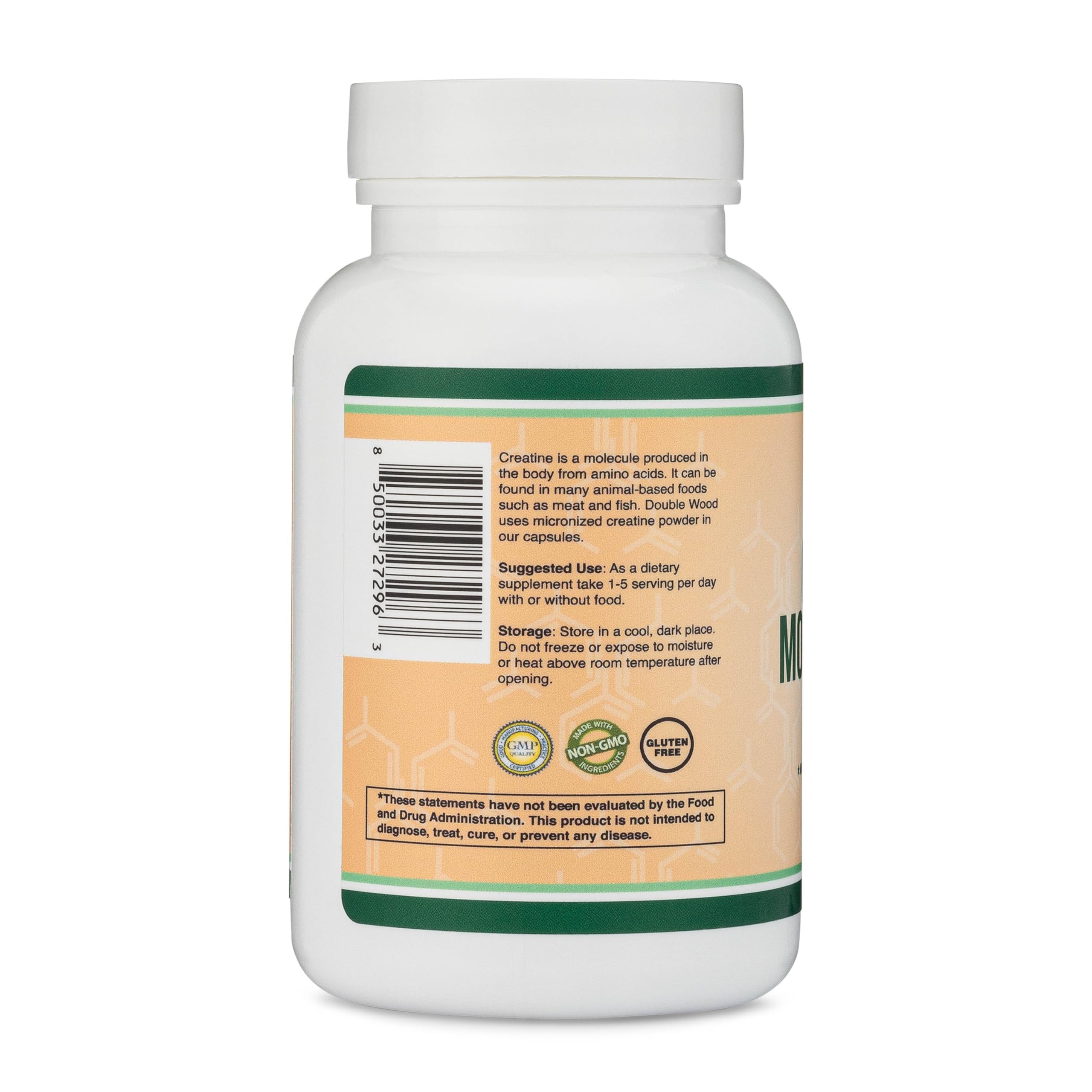 Creatine Monohydrate Capsules - 1g per Serving, 120 Count - No Fillers, Vegan Safe, Non-GMO, Gluten Free by Double Wood (Pack of 2) Double Wood Supplements buy supplements canada
