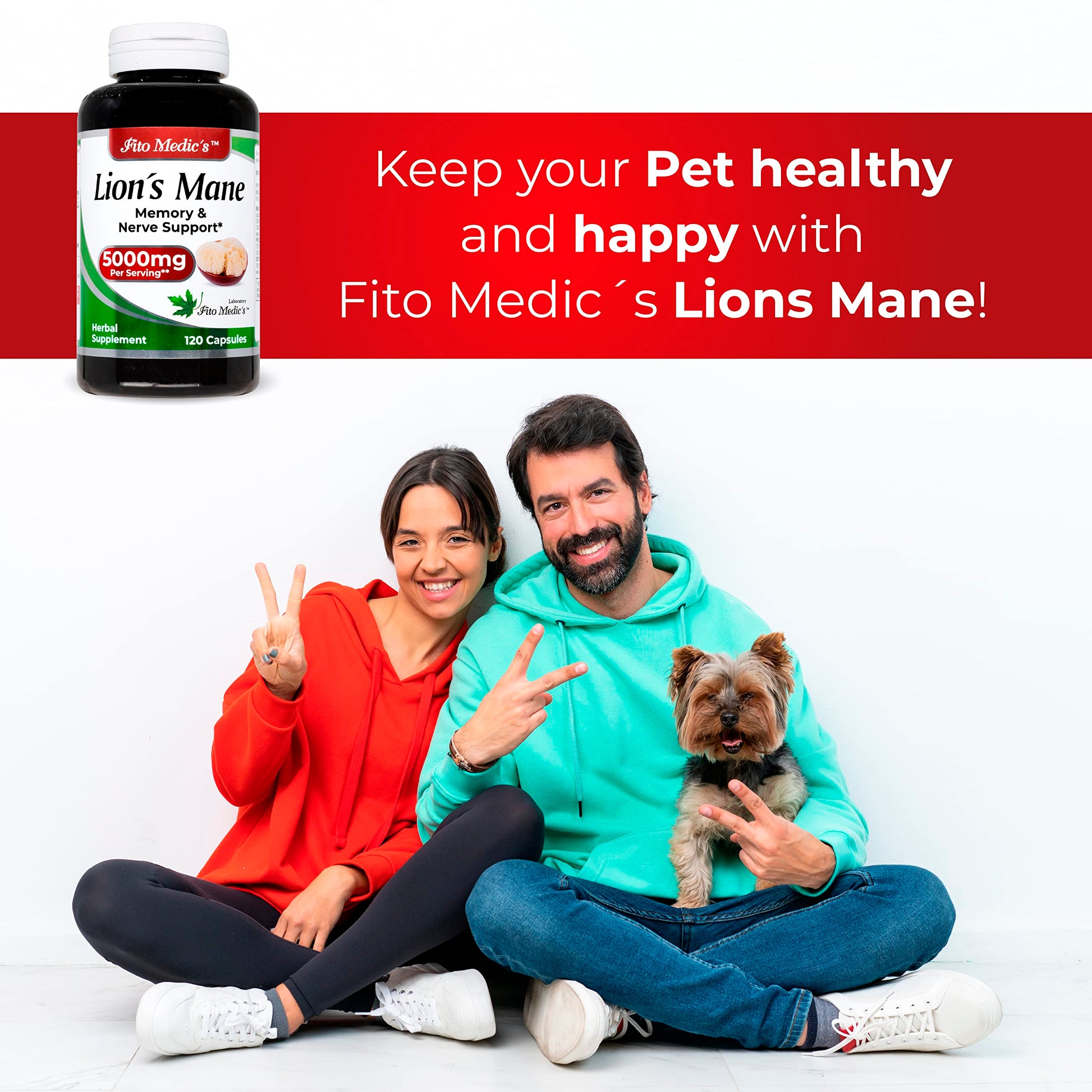 Lab | Lions Mane | 5000 mg per Serving | 120 Capsules | lions mane supplement | lions mane FITO MEDIC'S buy supplements canada