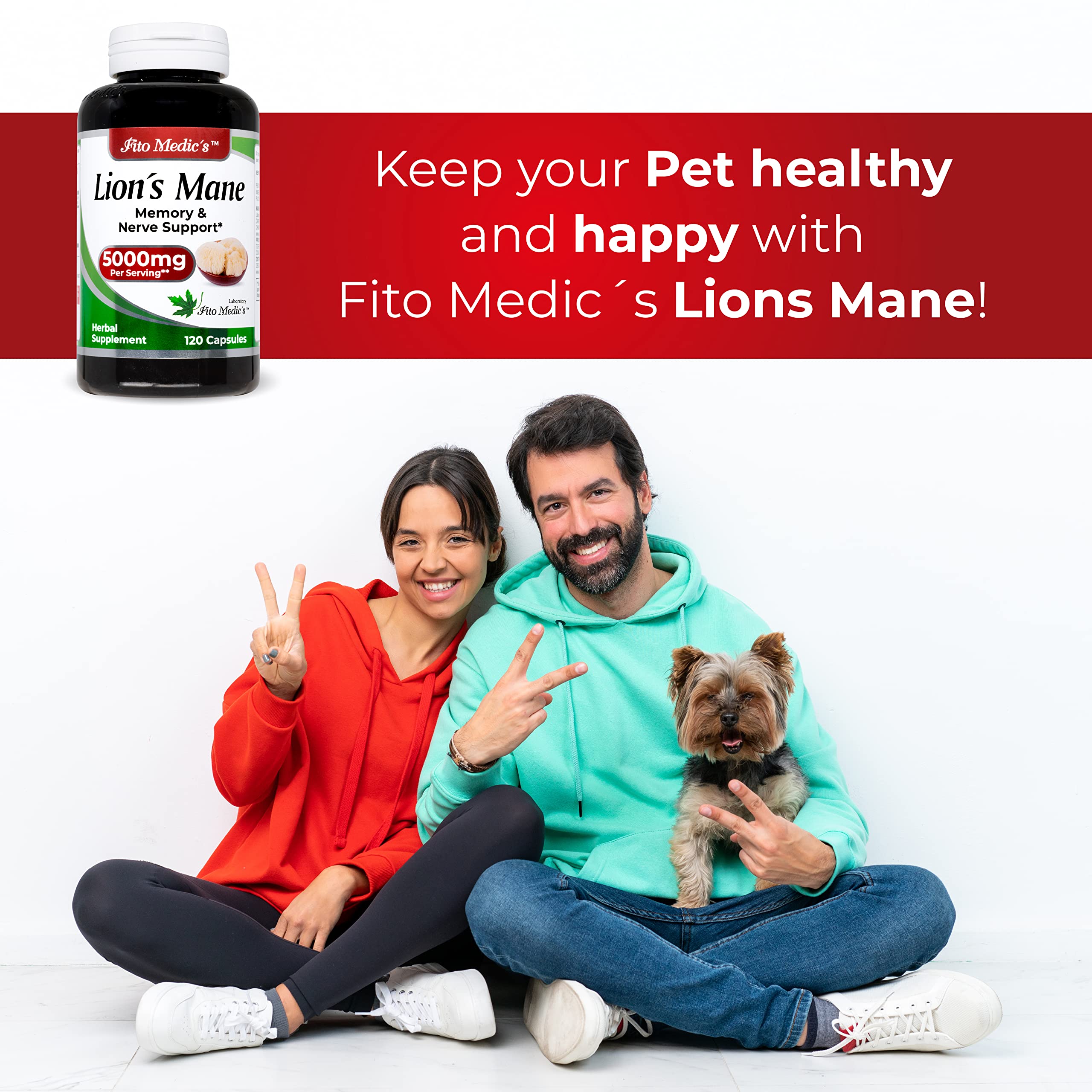 Lab | Lions Mane | 5000 mg per Serving | 120 Capsules | lions mane supplement | lions mane FITO MEDIC'S buy supplements canada