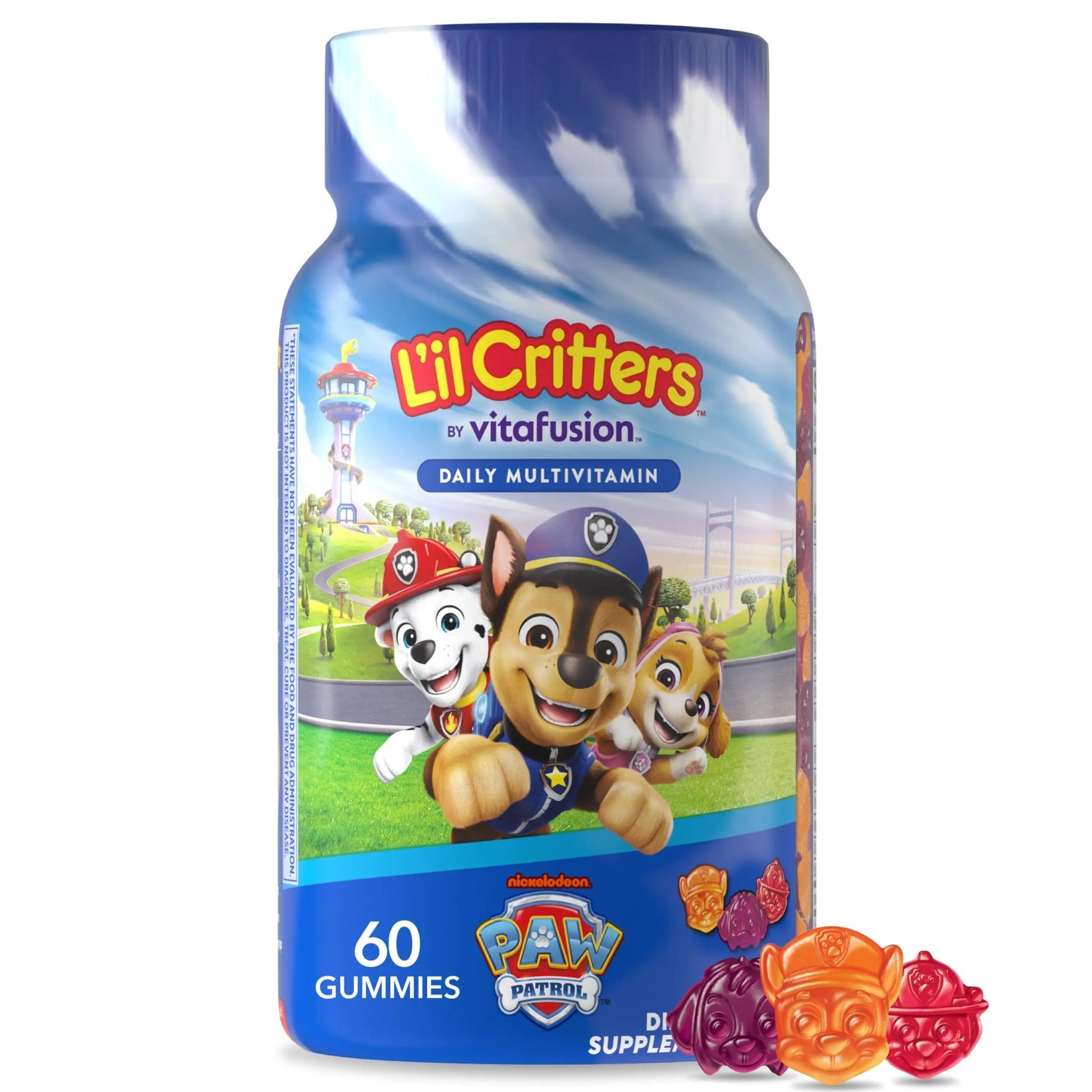 L’il Critters Paw Patrol Gummy Vites Daily Gummy Multivitamin for Kids, Vitamin C, D3 for Immune Support Cherry, Orange Lil Critters buy supplements canada