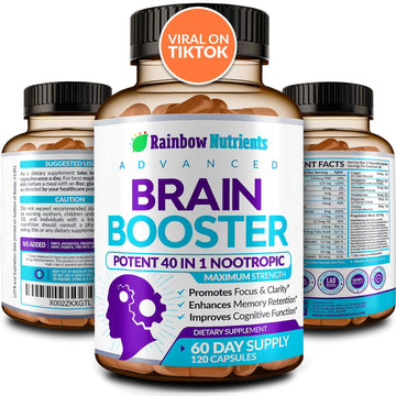 40-in-1 Brain Booster Supplements for Memory, Focus, Clarity, Energy, Performance Rainbow Nutrients, LLC buy supplements canada
