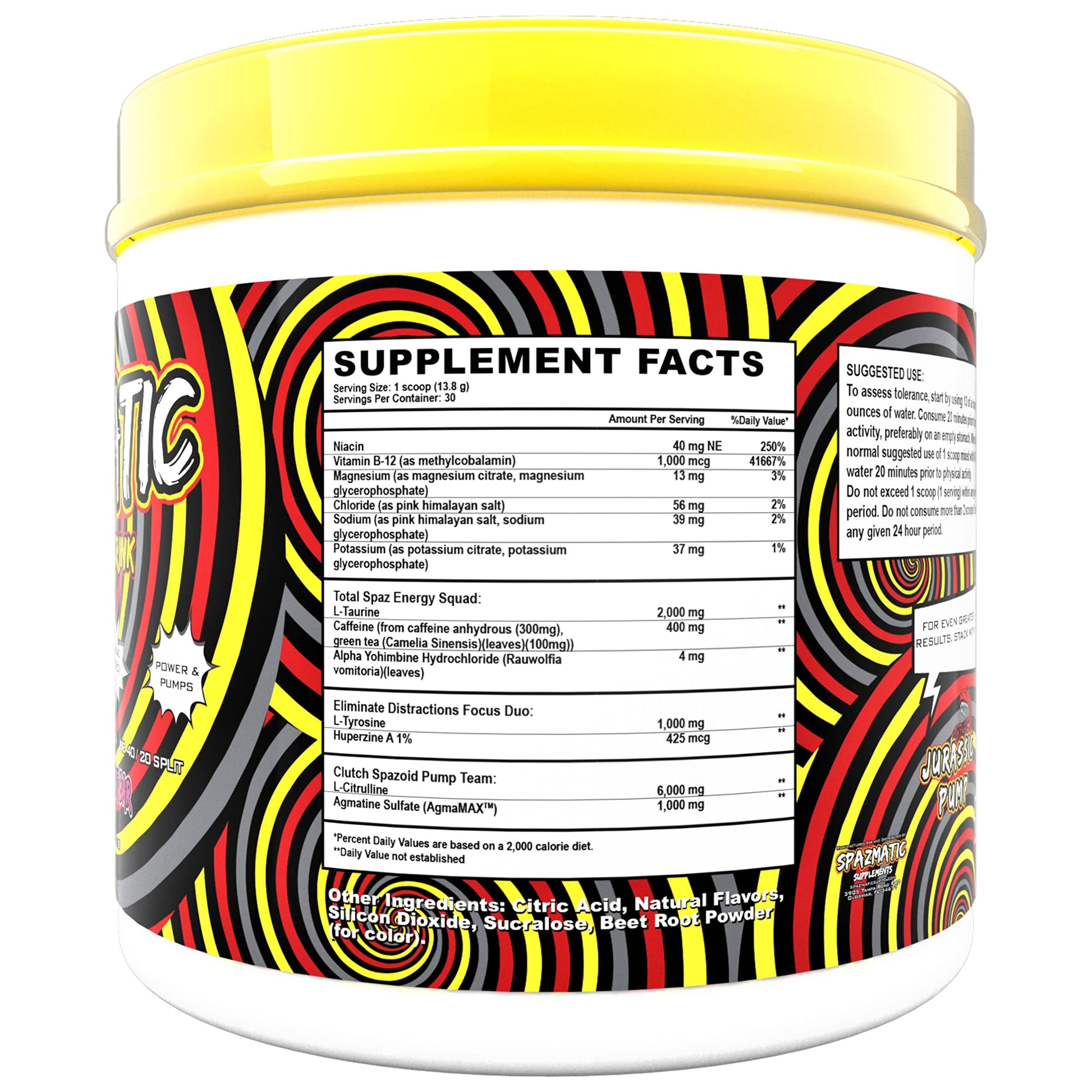 Spazmatic Pre-Workout Powder - 400mgs Caffeine - 6 Grams Pure Citrulline for Muscle TIM MURIELLO'S SPAZMATIC PRE-WORKOUT DRINK buy supplements canada
