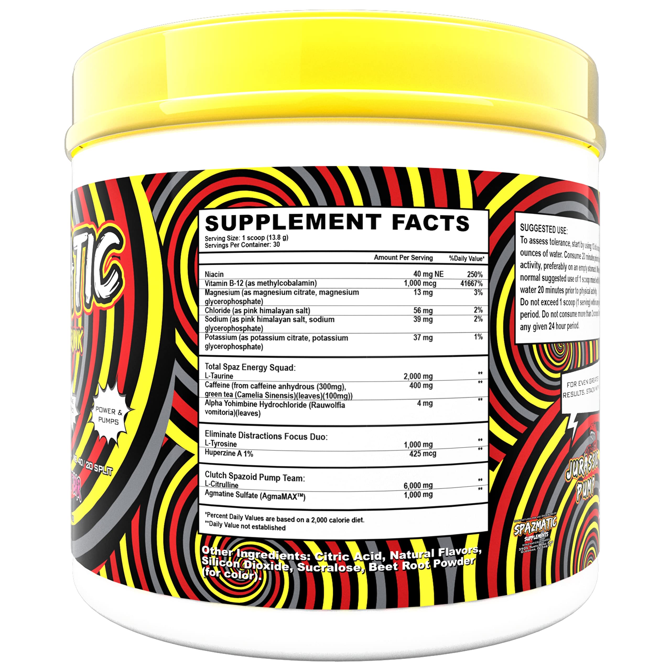 Spazmatic Pre-Workout Powder - 400mgs Caffeine - 6 Grams Pure Citrulline for Muscle TIM MURIELLO'S SPAZMATIC PRE-WORKOUT DRINK buy supplements canada