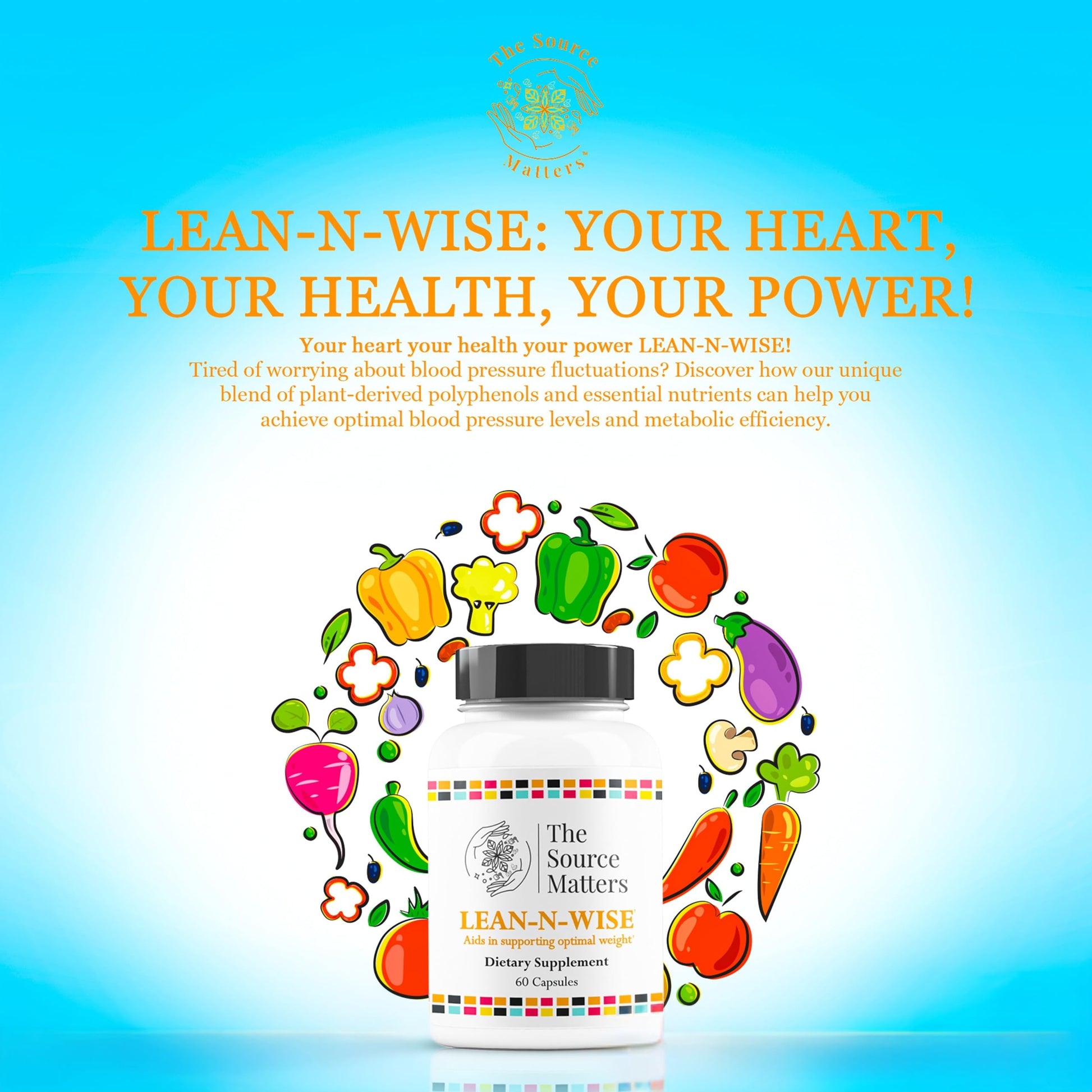 Lean-N-Wise Digestion & Energy Support with Green Coffee Bean, Hibiscus, Lemon Verbena & Magnesium Citrate | Plant-Based Formula for Daily Wellness (60 Capsules) THE SOURCE MATTERS buy supplements canada