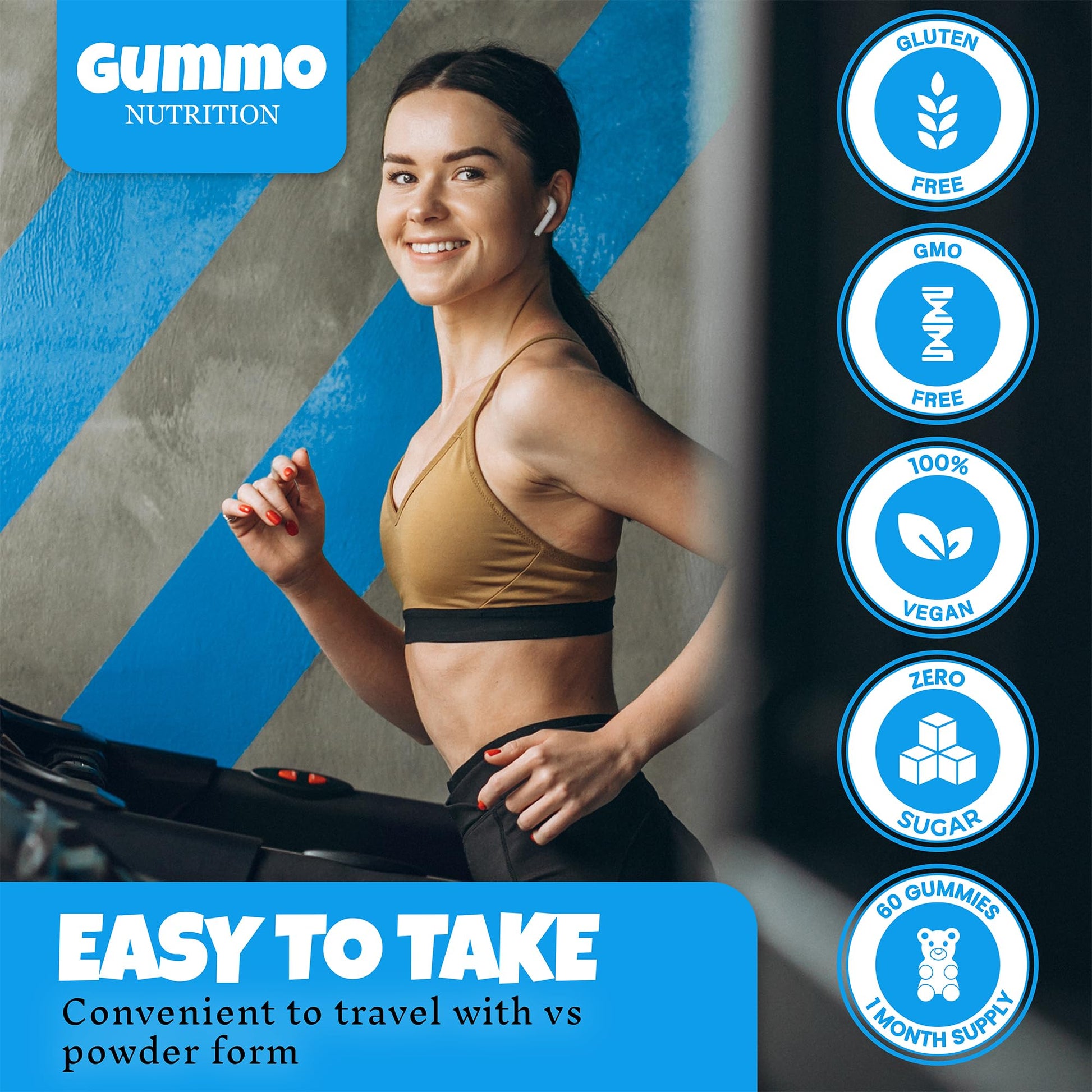 Creatine Monohydrate Gummies 4000mg for Men & Women - 60 Chewable Creatine GUMMO NUTRITION buy supplements canada