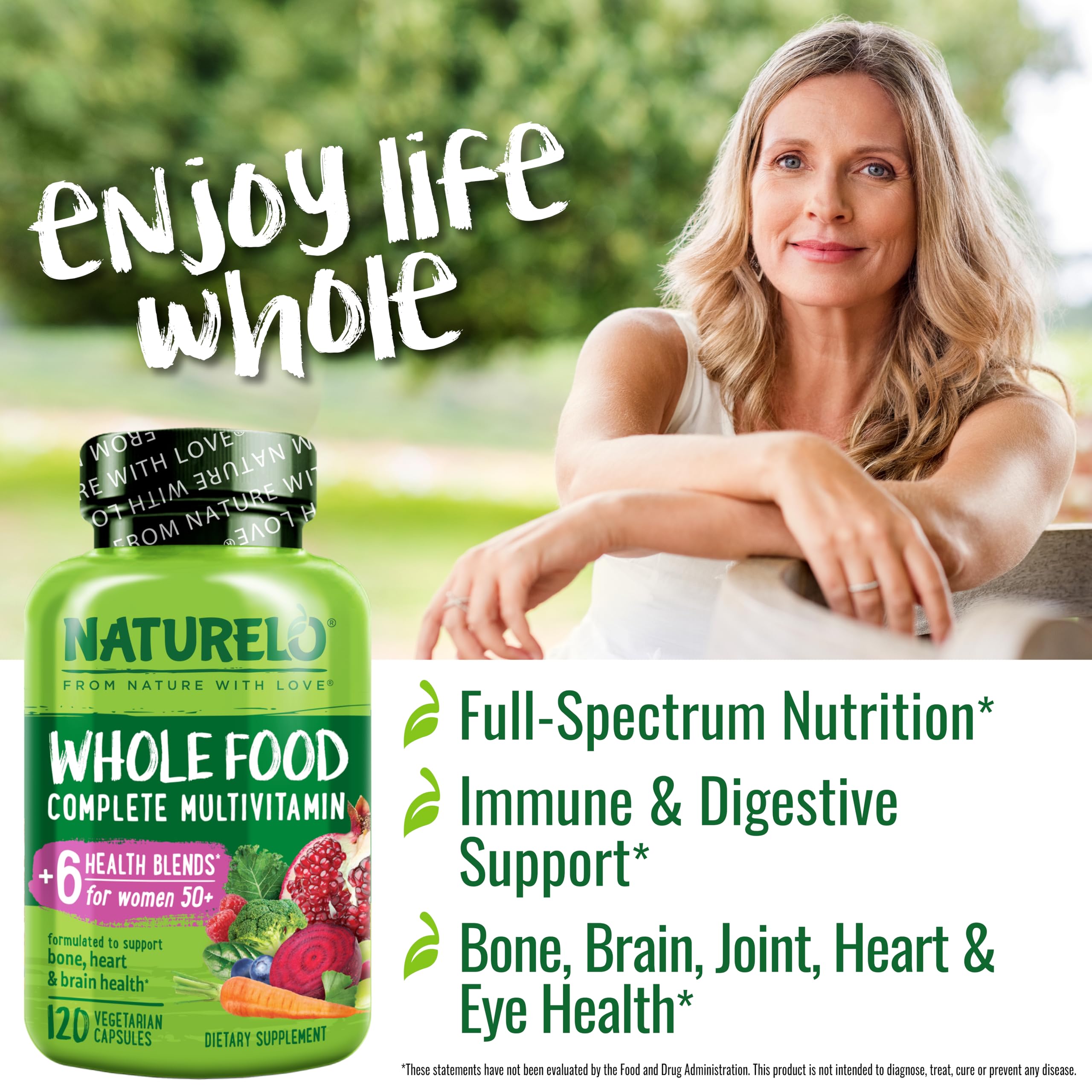 NATURELO Whole Food Multivitamin for Women 50+ (Iron Free) with Vitamins, Minerals, & Organic Extracts - Supplement for Post Menopausal Women Over 50 NATURELO buy supplements canada