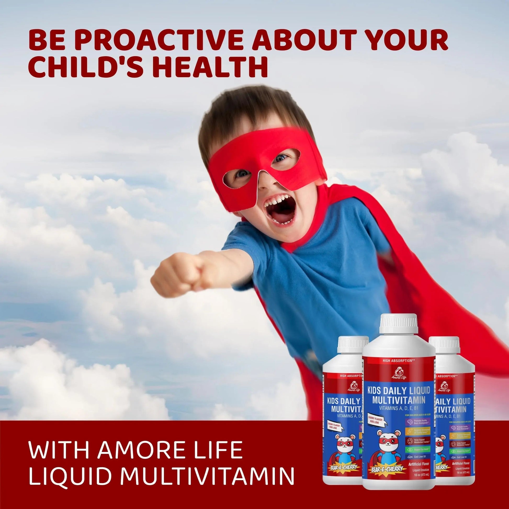 Amore Life Daily Liquid Multivitamin for Kids, High Absorption with Liquid Vitamin A, D, E, B1 and Cod Liver Oil for Kids Amore Life buy supplements canada
