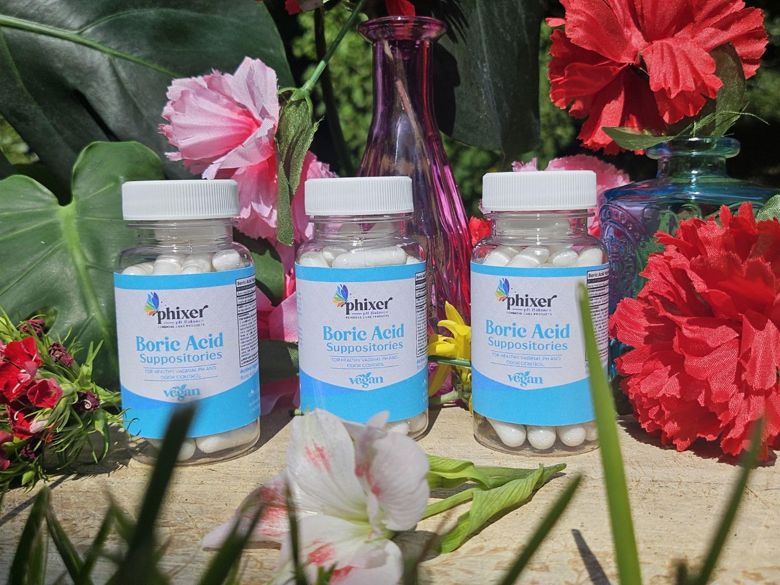 Phixer pH Balance - Vaginal Boric Acid Suppositories for Women - 20 Suppositories 600MG Each for Chronic Yeast Infections and Vaginal Odor - Vaginal Use Only - Made in USA Phixer pH Balance buy supplements canada