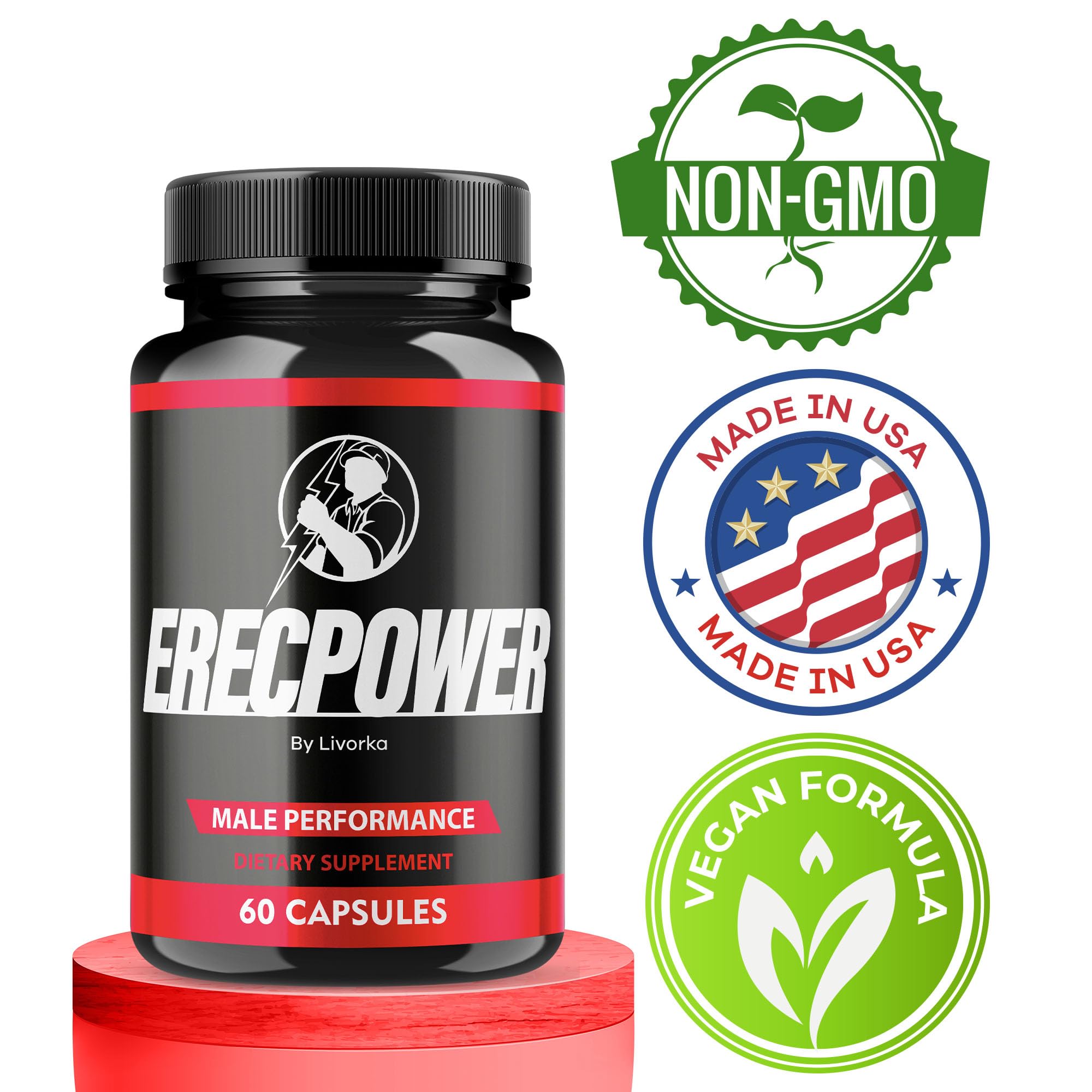 LIVORKA Erecpower Multivitamin Male Performance Capsules for Mens Health, Advanced Formula - 300 Capsules (5 Month Supply) - Pack of 5 LIVORKA buy supplements canada