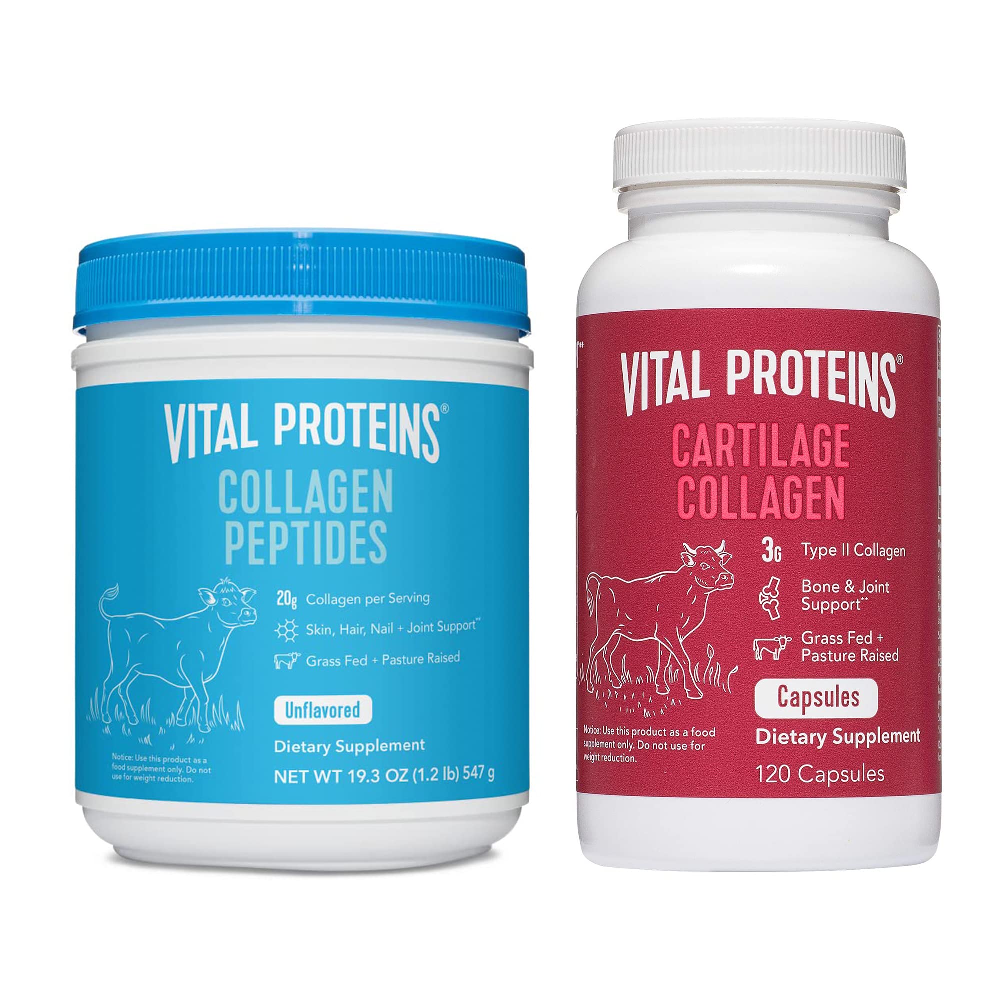 Vital Proteins Collagen Peptides Powder 19.3oz+ Collagen Pills, Type II Vital Proteins buy supplements canada