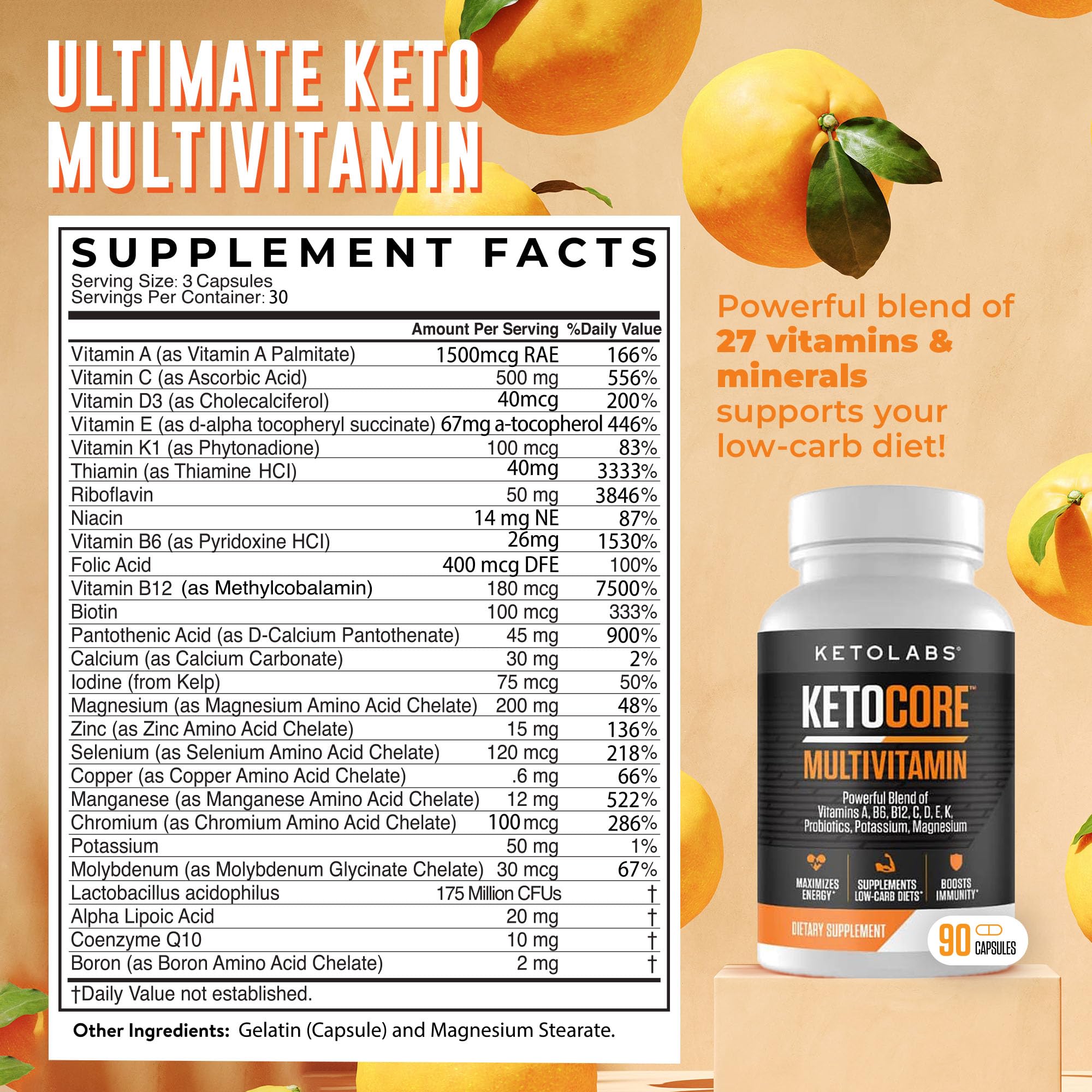Ketolabs Ketocore Keto Vitamins | Keto Multivitamin for Men & Women | Keto Supplements Ketolabs buy supplements canada