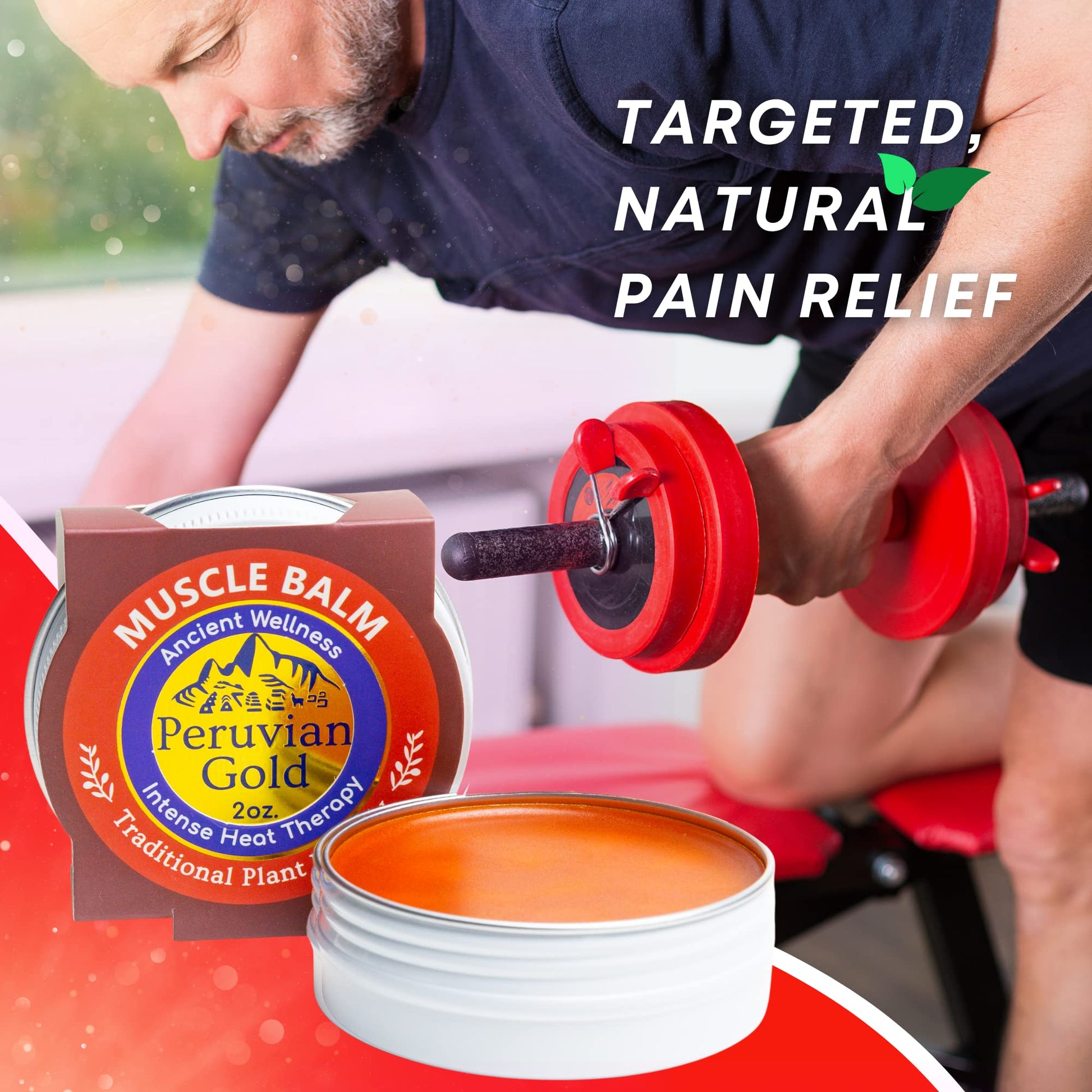 Sore Muscle Balm - Peruvian Gold Intense Heat Therapy Muscle Rub. 500K Scoville Heat Units Melts Away Sore, Painful Muscles. 2oz Peruvian Gold buy supplements canada