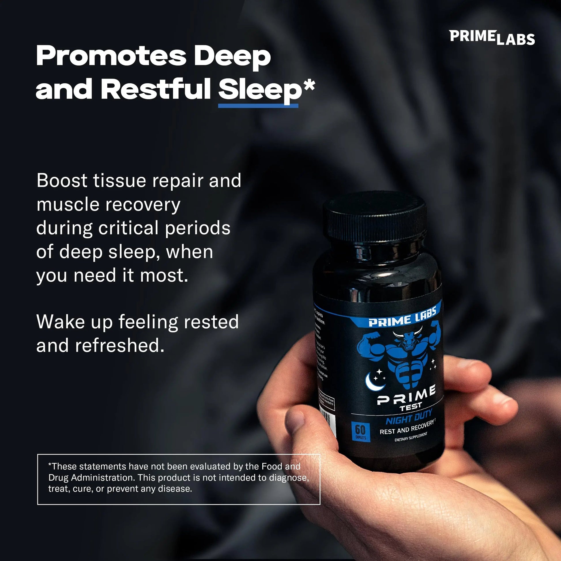 Prime Labs Night Duty - Nighttime Testosterone Booster & Sleep Support - PM Rest & Muscle Recovery Supplements - 60 Count Prime Labs buy supplements canada
