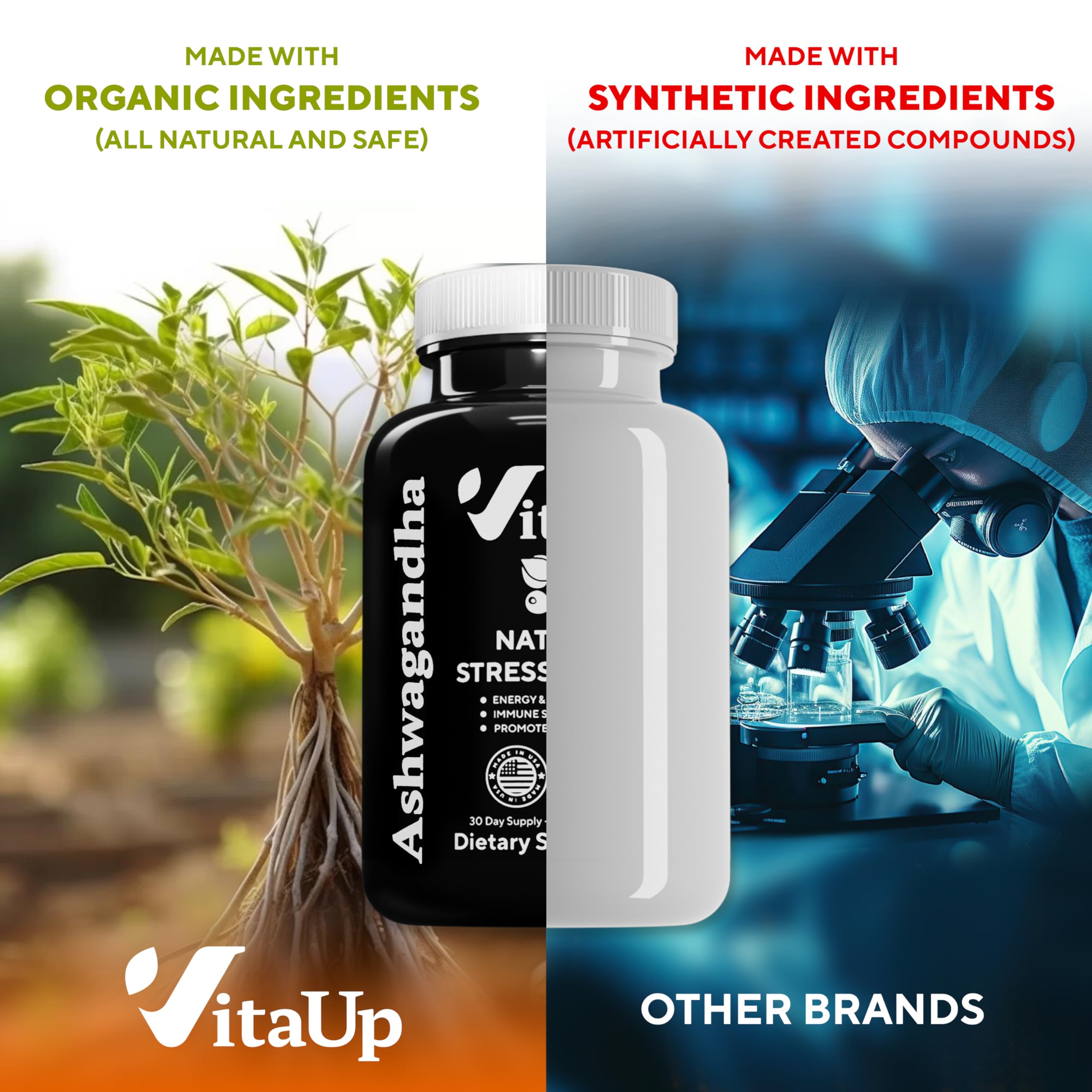 VitaUp Organic Ashwagandha Capsules 1310 mg - USA Made Ashwagandha Supplements VitaUp buy supplements canada
