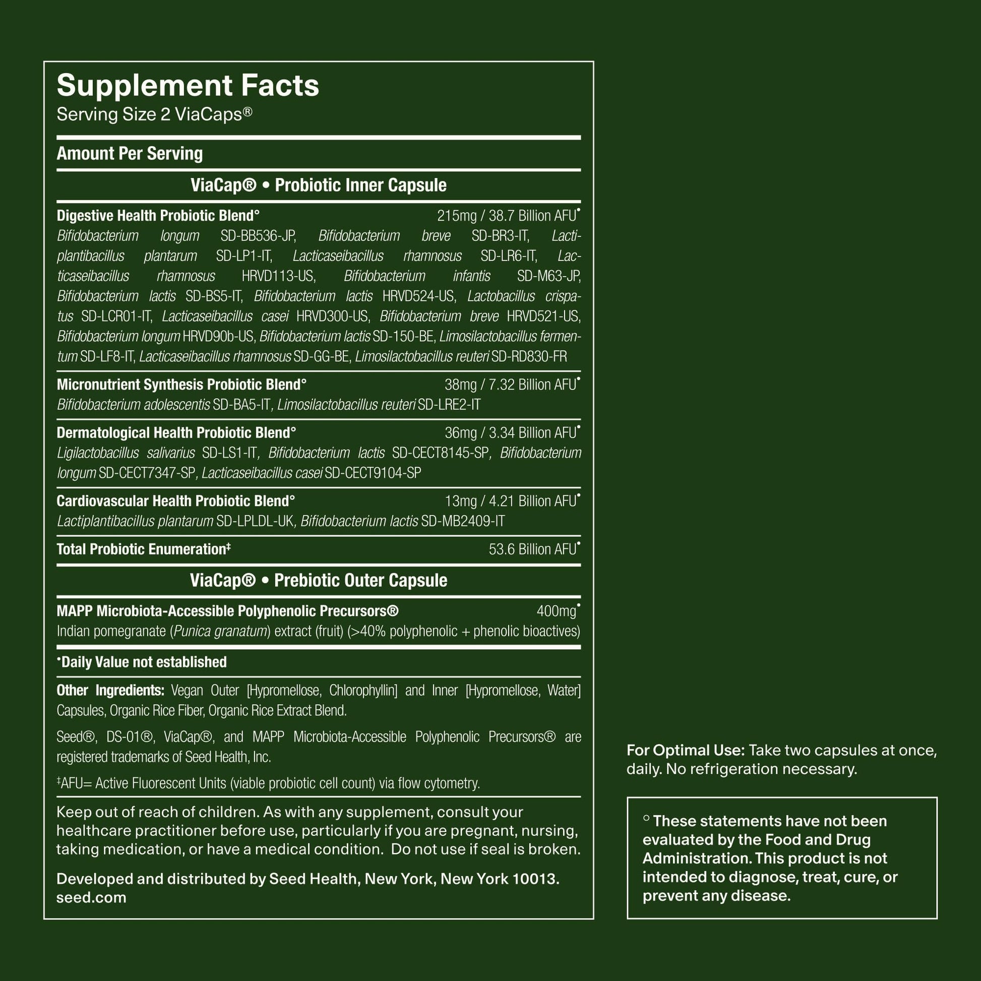 Seed DS-01 Daily Synbiotic - Prebiotic and Probiotic for Women & Men - Digestive Health, Gut Health, Immune Support, Bloating & Constipation Relief - Vegan & Shelf-Stable - 60 Capsules (30-Day Supply) Seed buy supplements canada