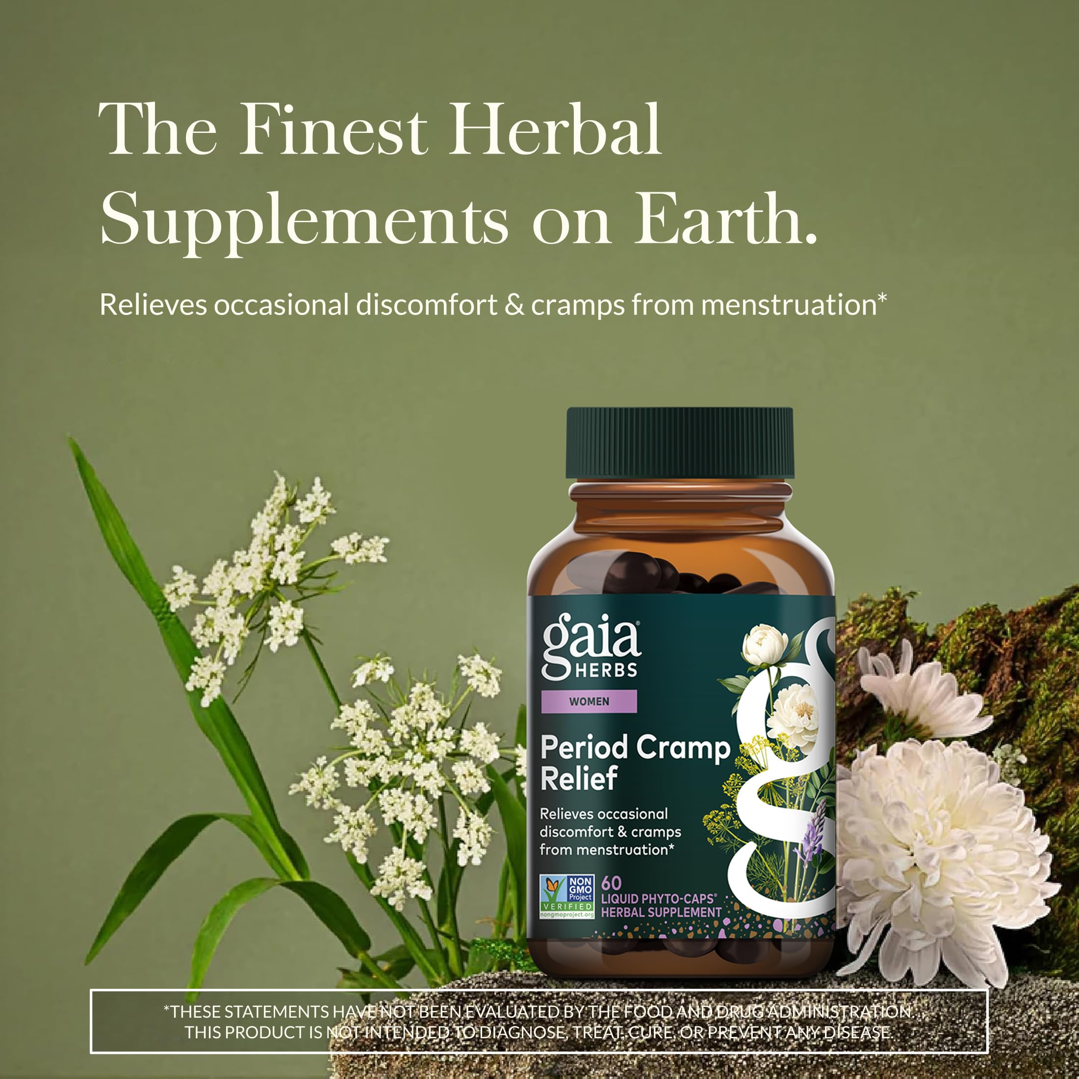Gaia Herbs Cramp Relief - Herbal Supplement for Period Cramp Relief* - Made with Fennel Seed, Licorice Root & More - 60 Vegan Liquid Phyto-Caps (60 Servings) Gaia Herbs buy supplements canada