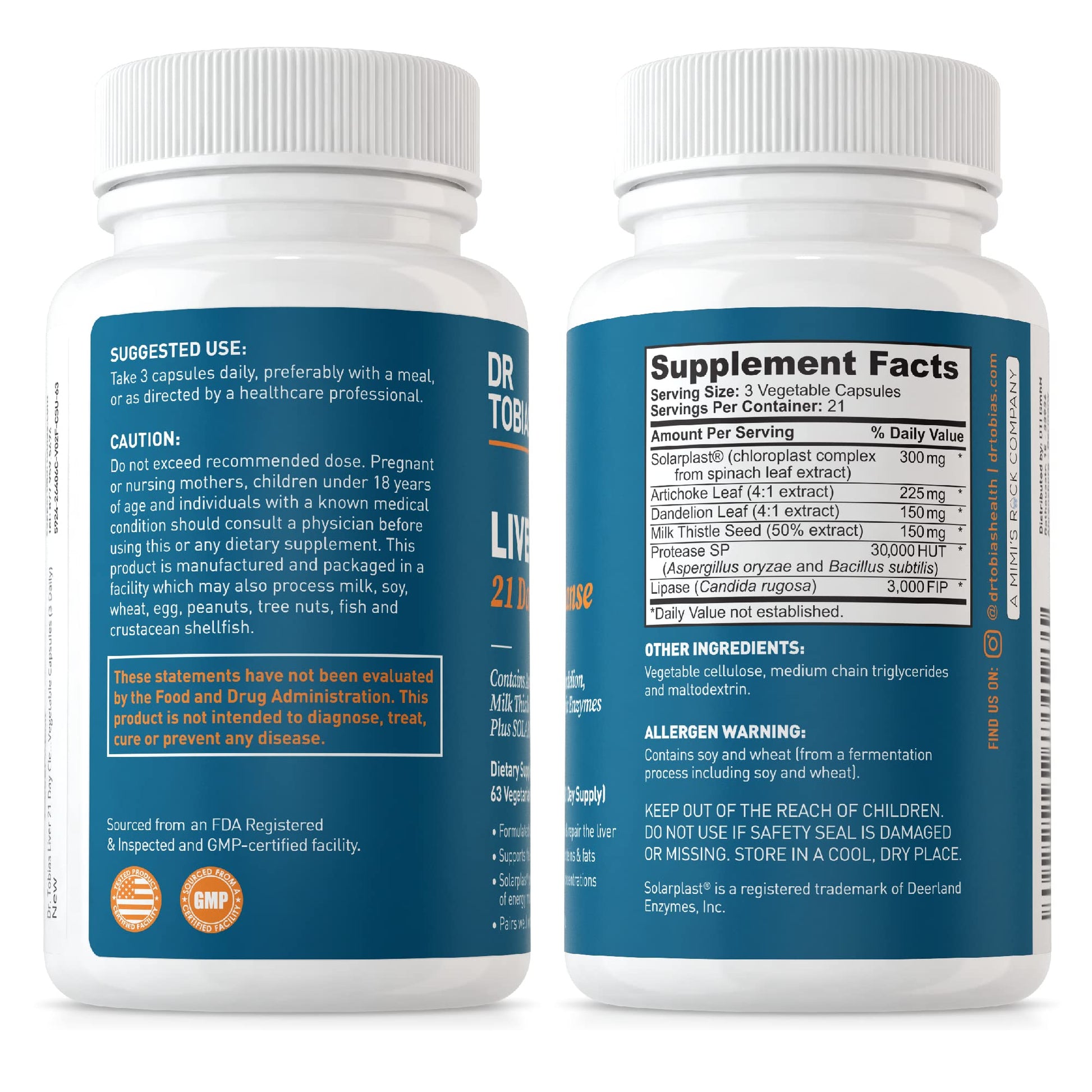 Dr. Tobias Liver 21 Day Cleanse, Herbal Liver Detox Cleanse with Solarplast, Artichoke Extra Dr. Tobias buy supplements canada