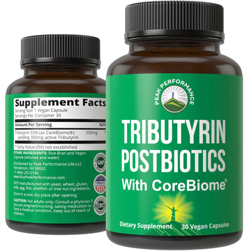 CoreBiome Tributyrin Postbiotic Supplement Clinically Tested for Gut Health. More Effective Than Sodium Butyrate Capsules. High Bioavailability Post Biotics for Digestive, Leaky Gut, Colon, Microbiome Peak Performance buy supplements canada