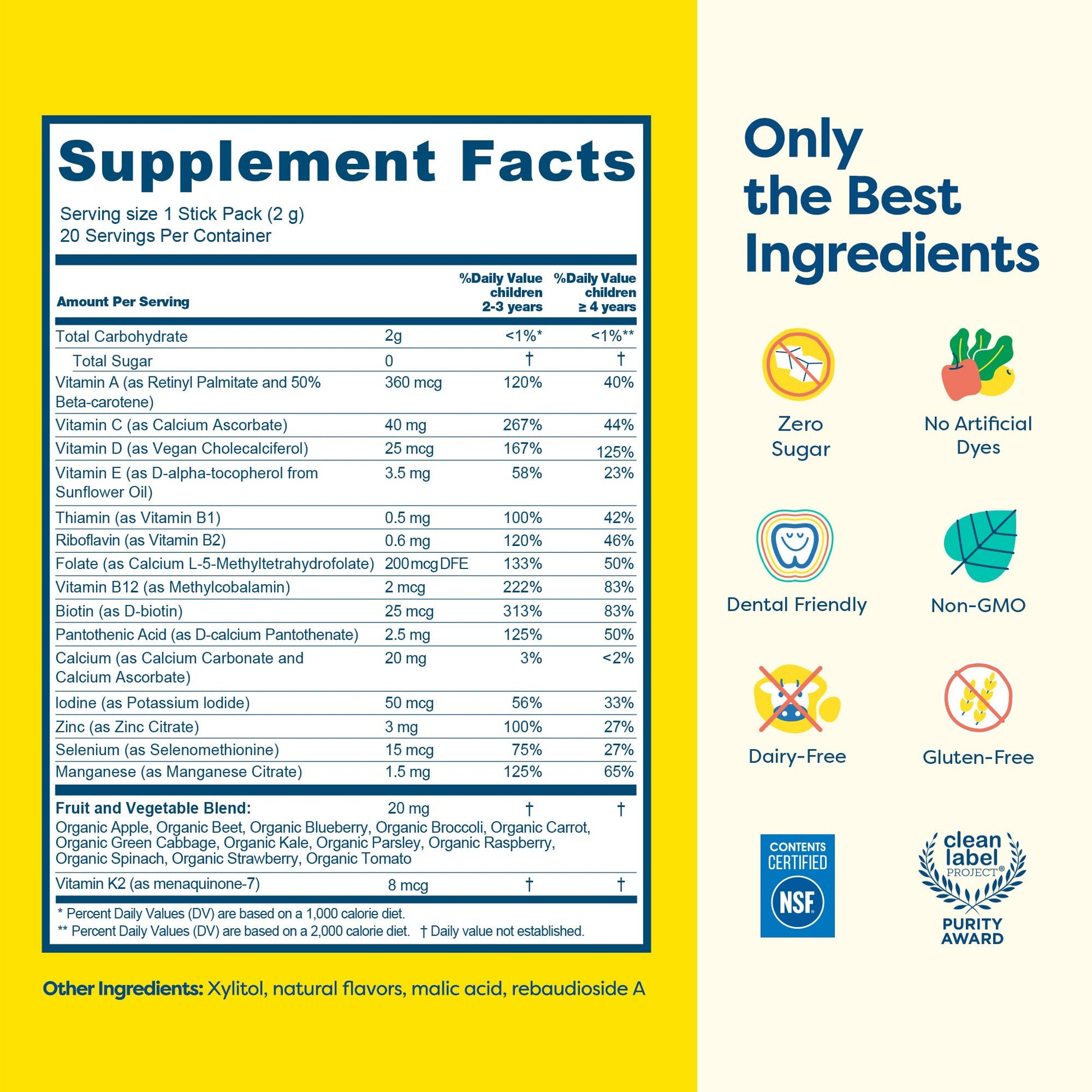 Hiya Kids Multivitamin – 15+ Essential Vitamins & Minerals with Fruits & Veggies for Ages 2+, Supports Growth, Development & Immune HIYA buy supplements canada