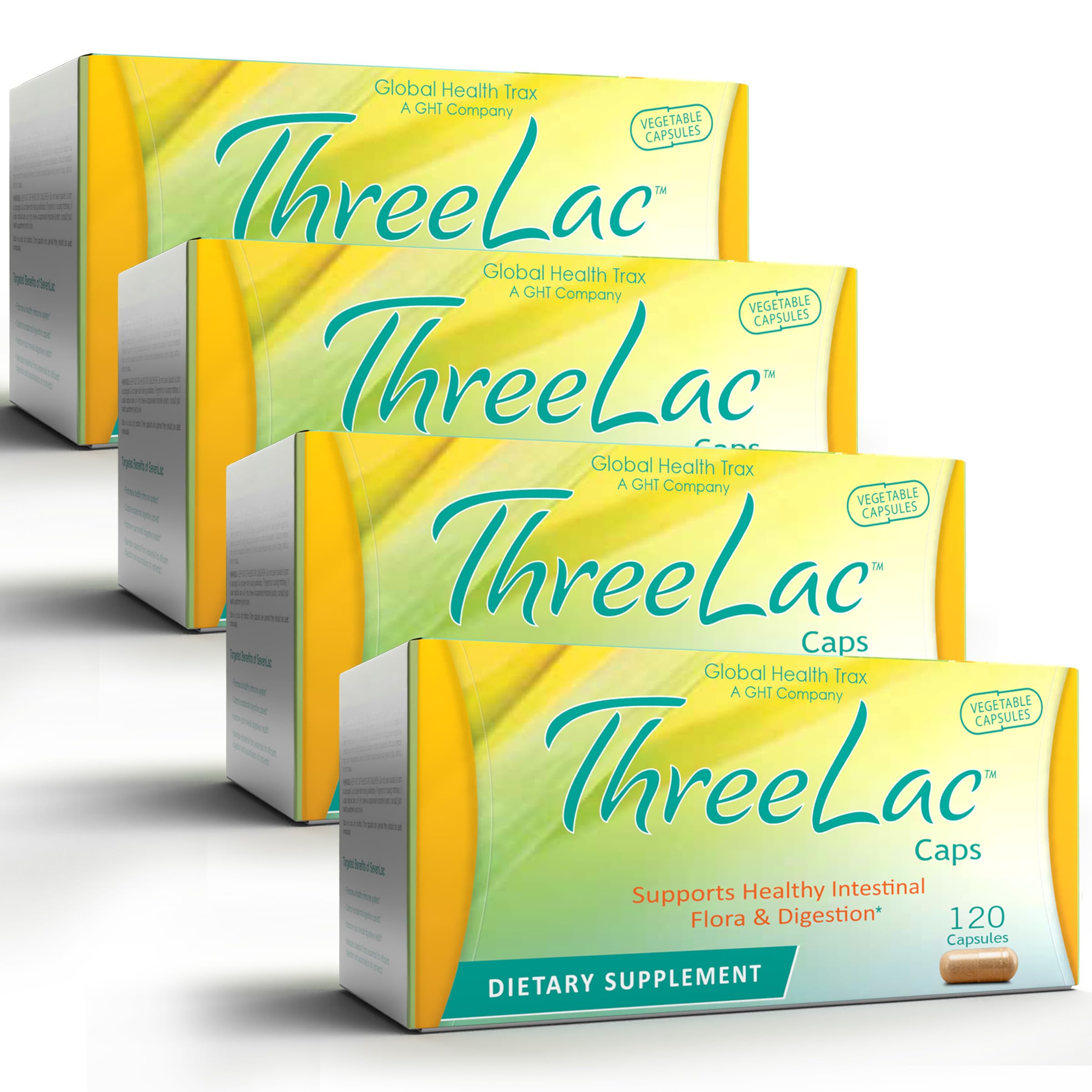 Global Health Trax GHT - ThreeLac Probiotic Capsules, 480 Count - Comprehensive Digestive Support for Men, Women, and Children - Immune System and Gut Balance, Non-GMO ght Global Health Trax buy supplements canada