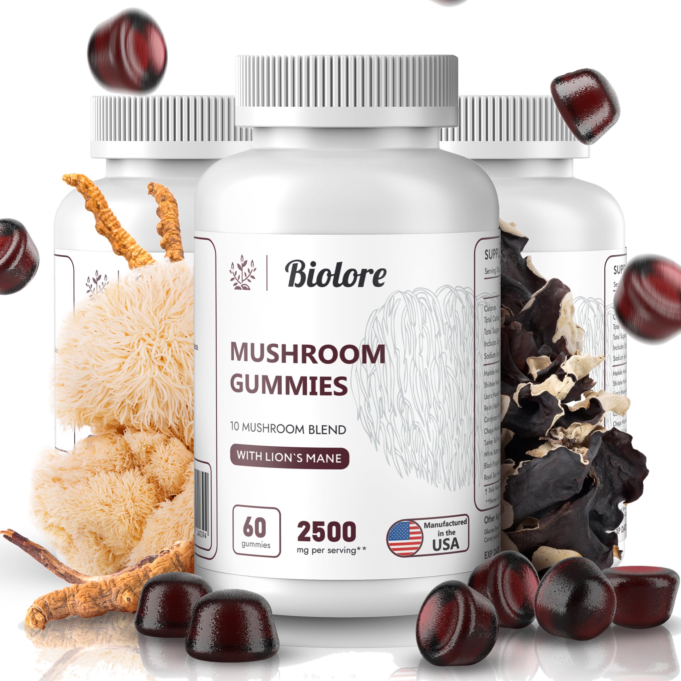 Biolore Mushroom Complex Gummies: 10 Powerful Mushrooms with Chaga, Lions Mane Biolore buy supplements canada