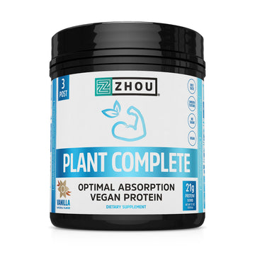 Zhou Nutrition Plant Based Vegan Protein Powder, Best Absorption Digest Score, Complete Zhou Nutrition buy supplements canada