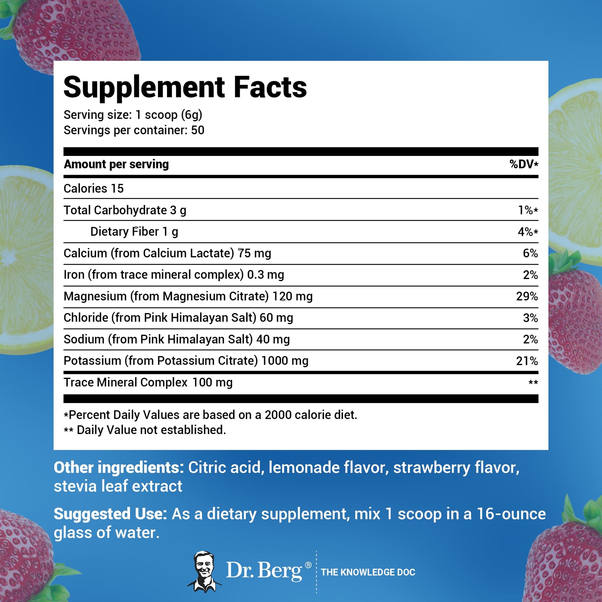 Dr. Berg Hydration Keto Electrolyte Powder - Enhanced w/ 1,000mg of Potassium Dr. Berg Nutritionals buy supplements canada