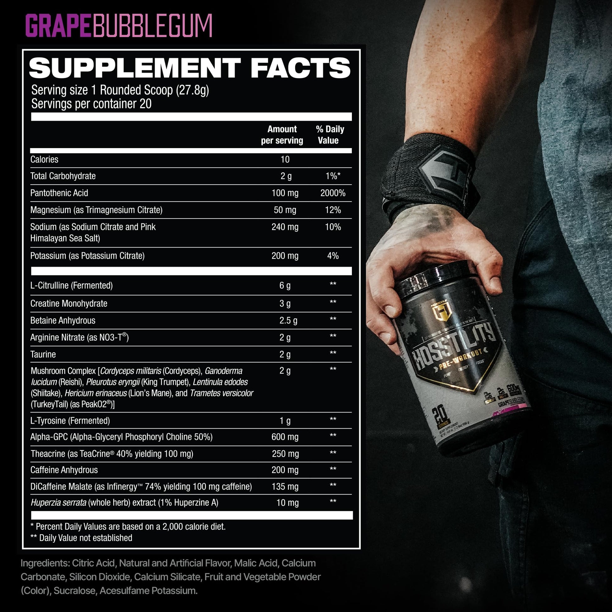 HOSSTILE Hosstility Pre Workout, All-in-One Pre Workout Powder for Men and Women HOSSTILE buy supplements canada