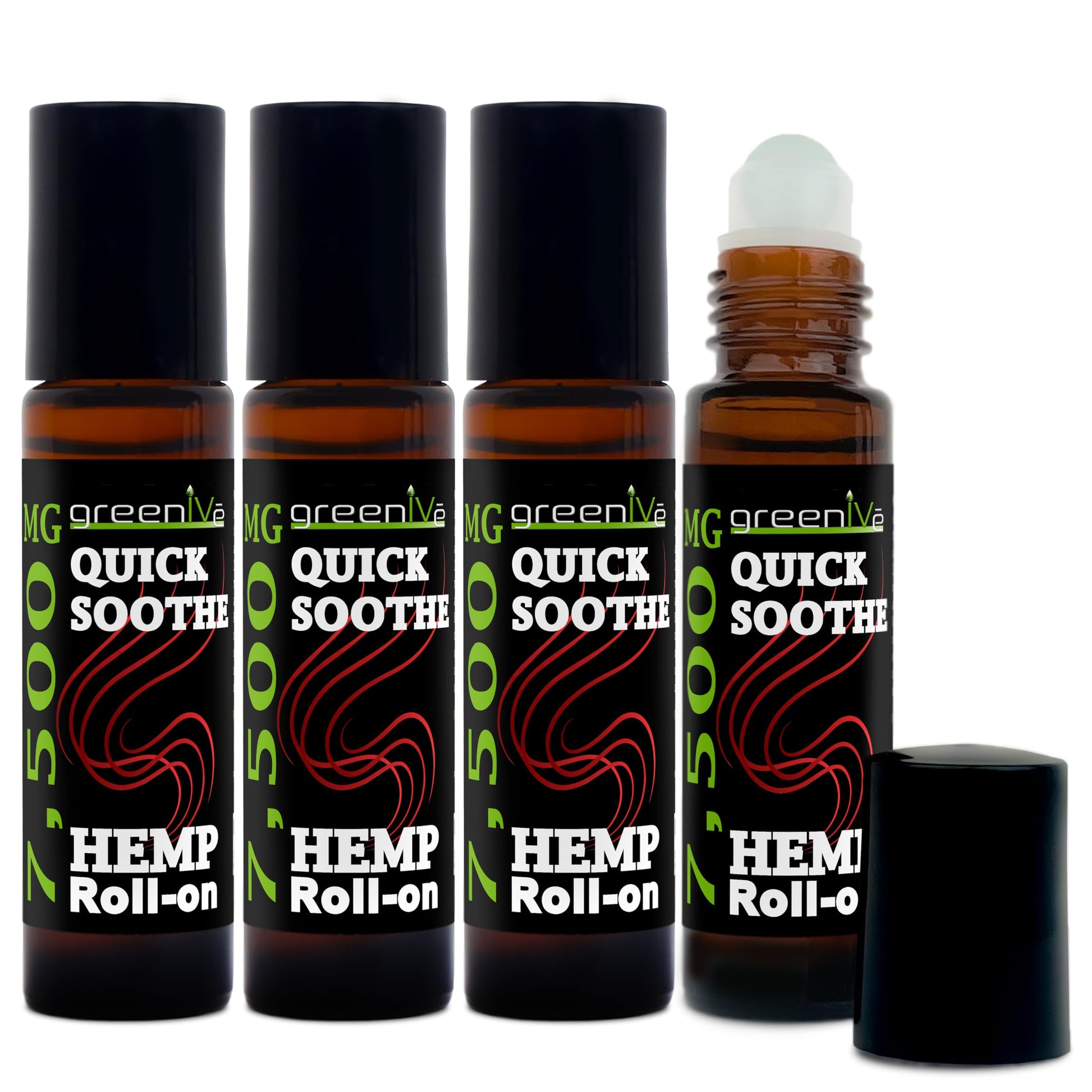 GreenIVe 7,500mg Hemp Roll-On Quick Soothe Therapeutic Essential Oil Blend for Topical Targeting Roll-On (4 Pack) GreenIVe buy supplements canada