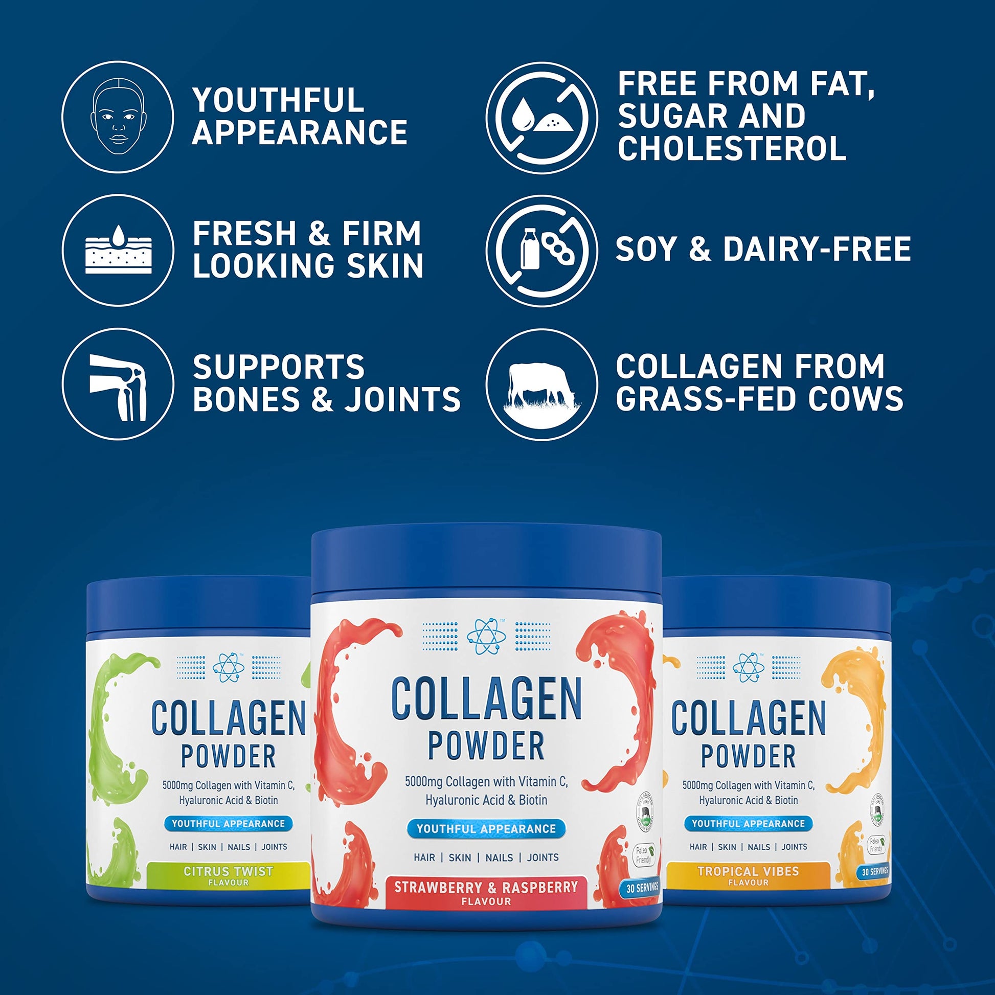 Applied Nutrition Collagen Powder - Citrus Twist Flavour - 5000mg Hydrolysed Bovine Flavoured Applied Nutrition buy supplements canada
