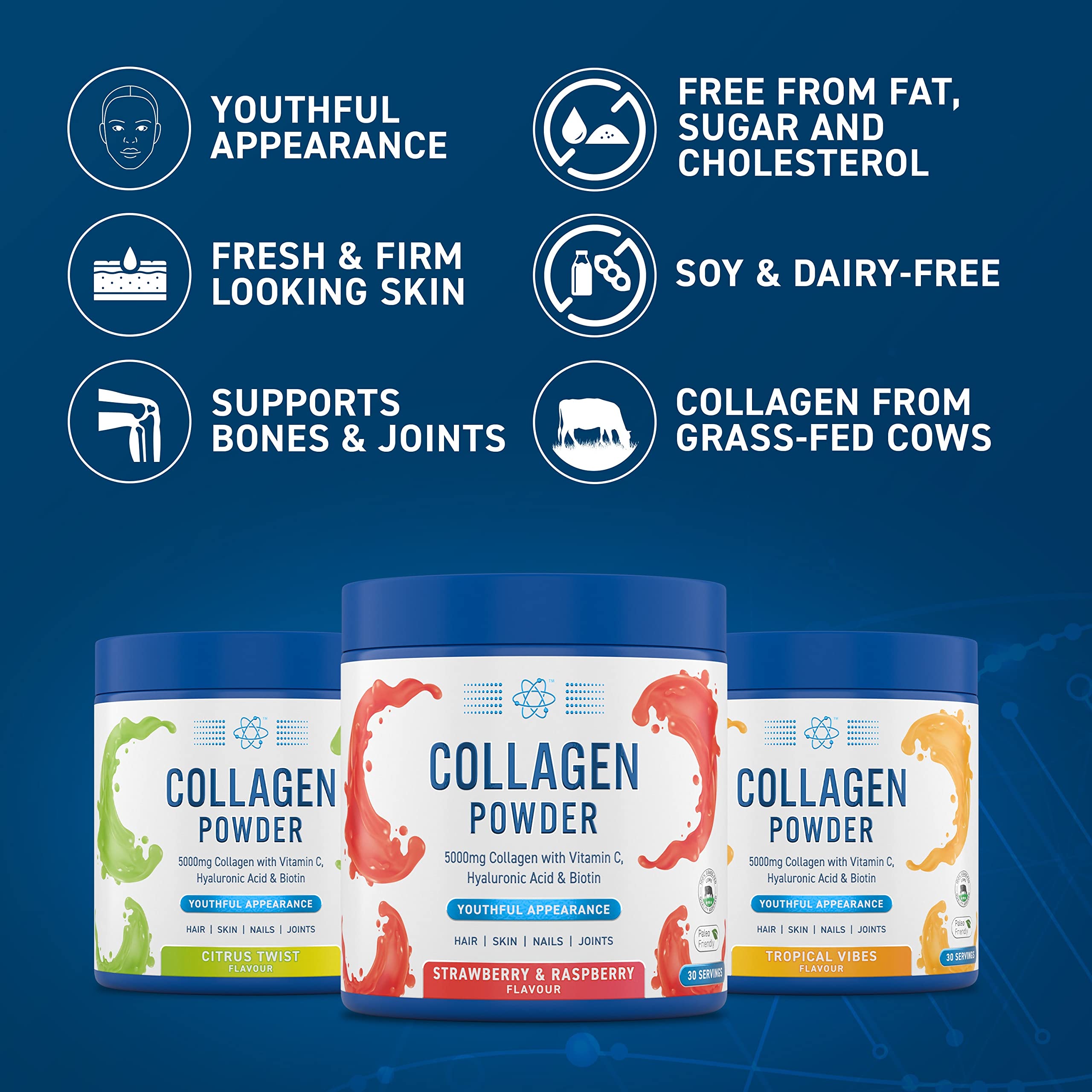 Applied Nutrition Collagen Powder - Citrus Twist Flavour - 5000mg Hydrolysed Bovine Flavoured Applied Nutrition buy supplements canada