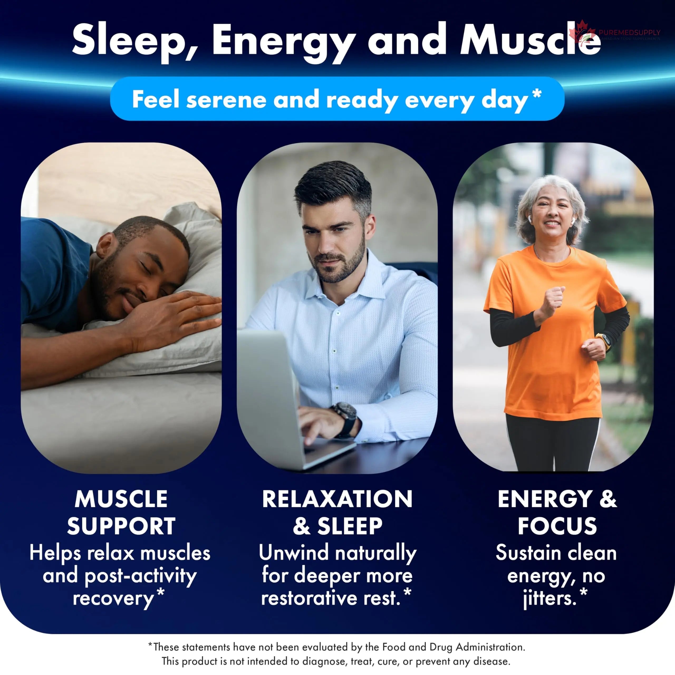 ILIVA Magnesium Glycinate 400mg -Triple Magnesium Complex (Glycinate+Malate+Citrate) - Chelated High Absorption Tablets for Sleep Support, Muscle Recovery, Bone Health, Energy&Calm - Vegan,120 Count ILIVA buy supplements canada