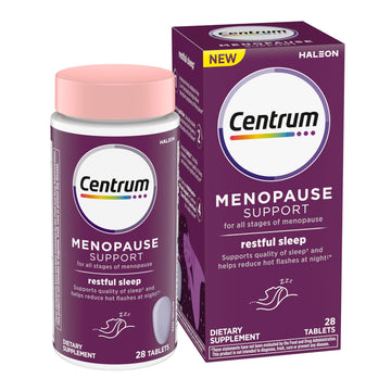 Centrum Restful Sleep Menopause Support Tablets, Supplement with Clinically Studied DailyZz and geniVida, 28 Count Centrum buy supplements canada