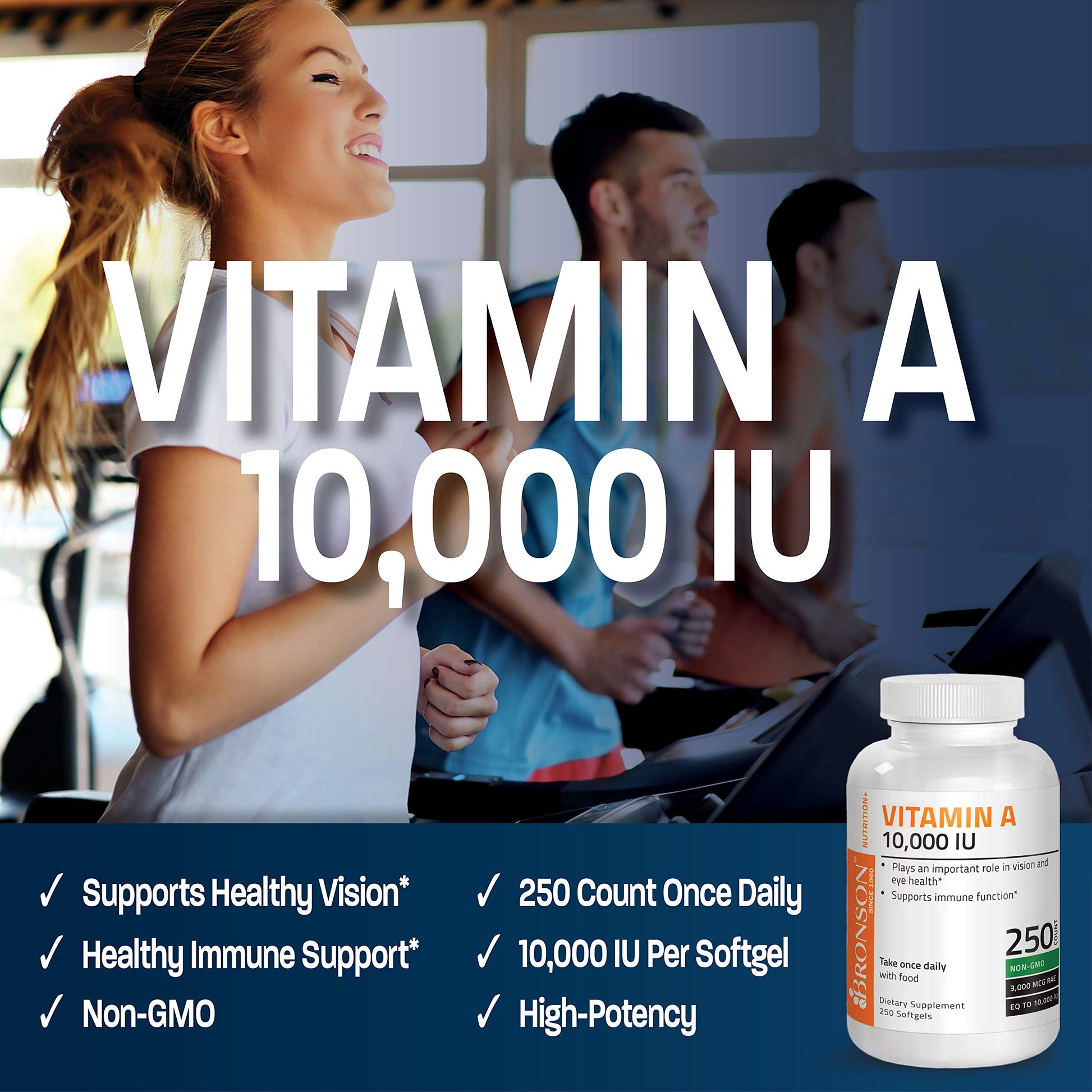 Bronson Vitamin A 10,000 IU Premium Non-GMO Formula Supports Healthy Vision Bronson buy supplements canada